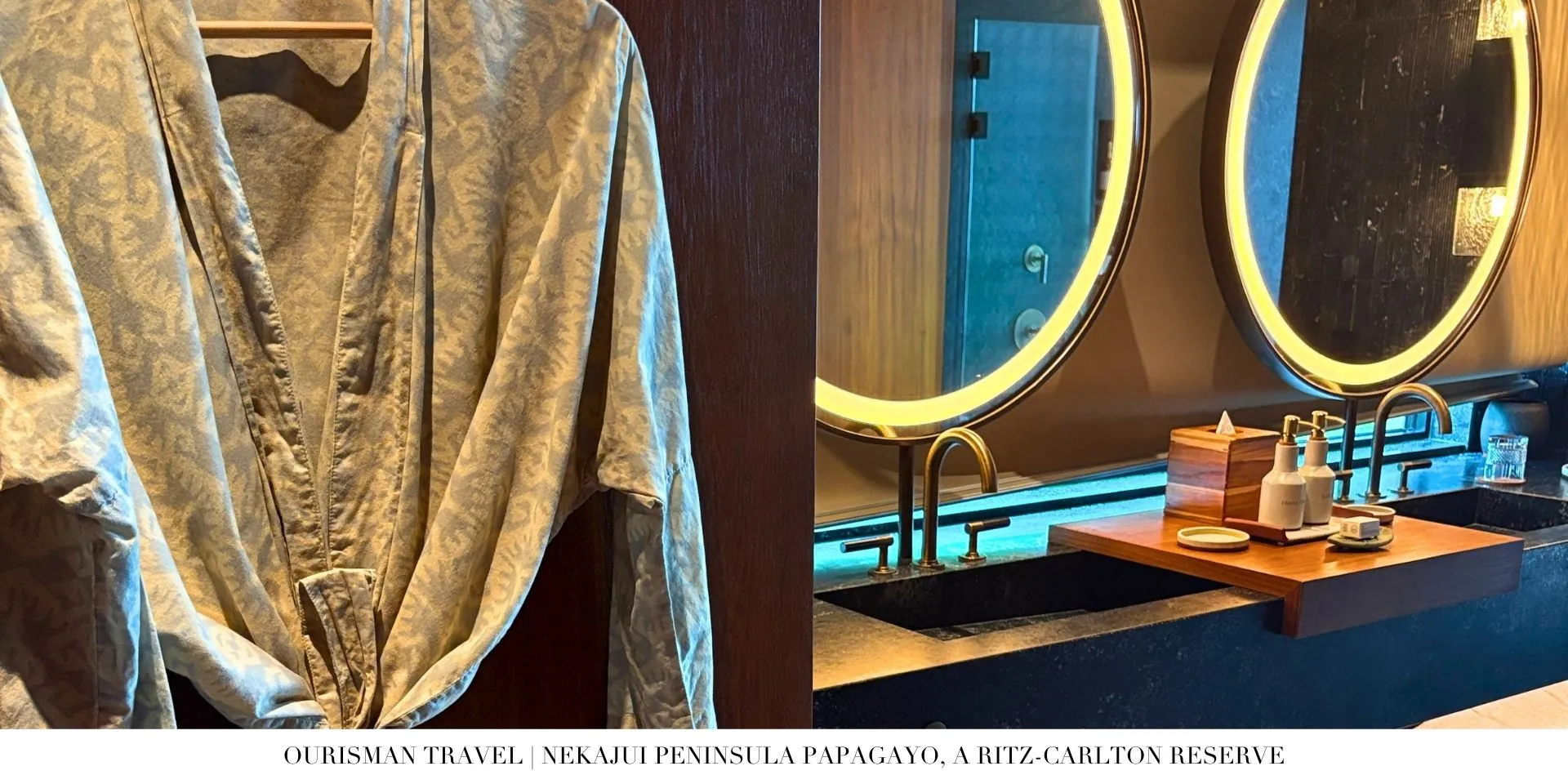 Serene bathroom at Nekajui with open‑air design, soaking tub, and natural stone finishes