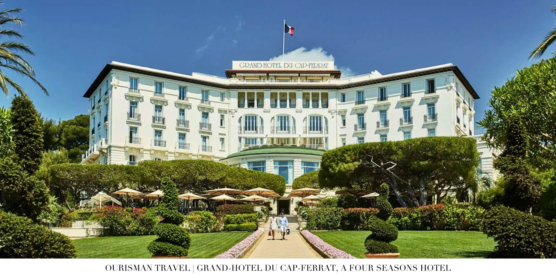 Exterior view of Grand-Hôtel du Cap-Ferrat perched on the French Riviera coastline with Mediterranean Sea views