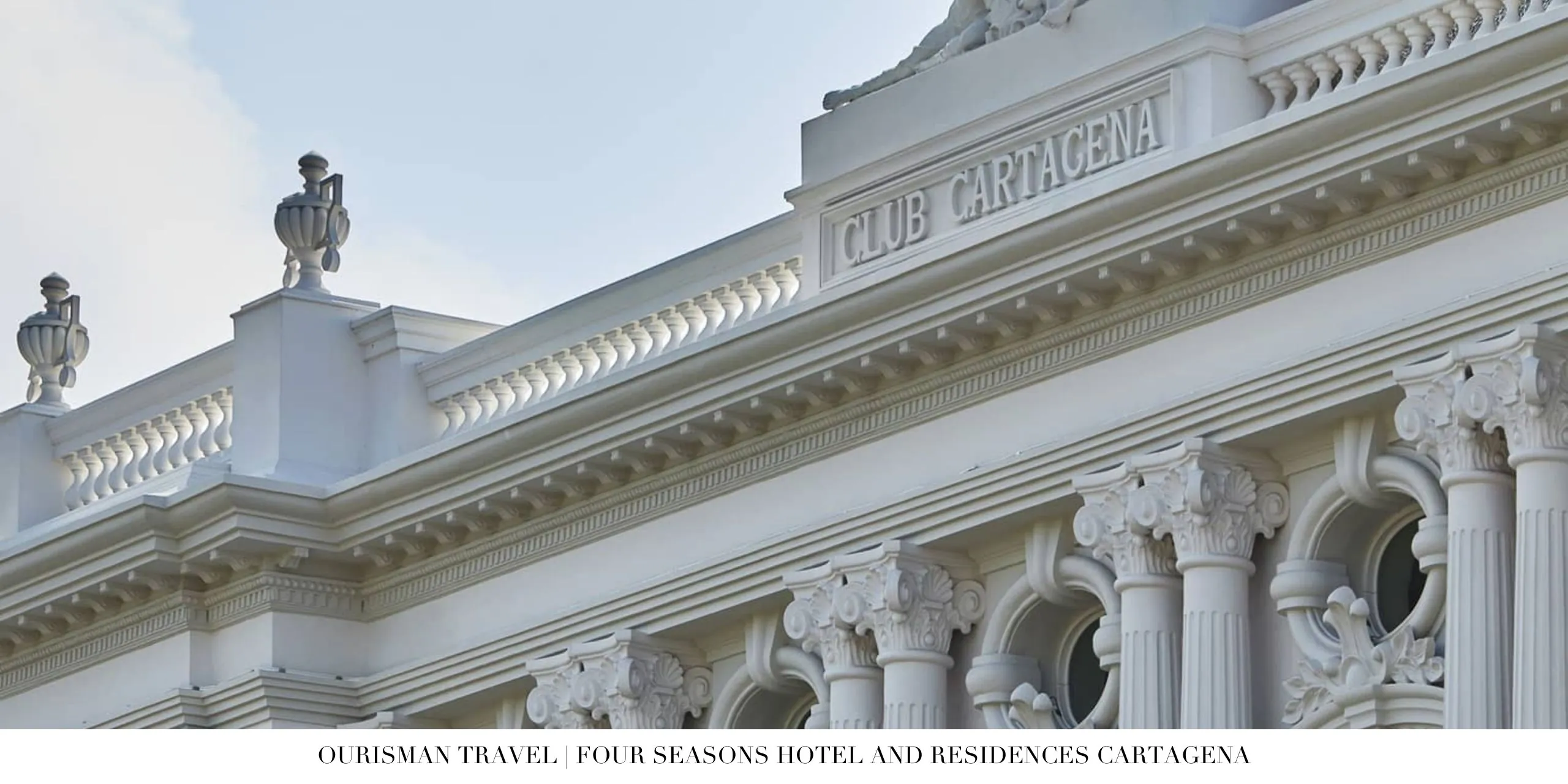 Hotel façade featuring clean lines and contemporary design at Four Seasons Cartagena