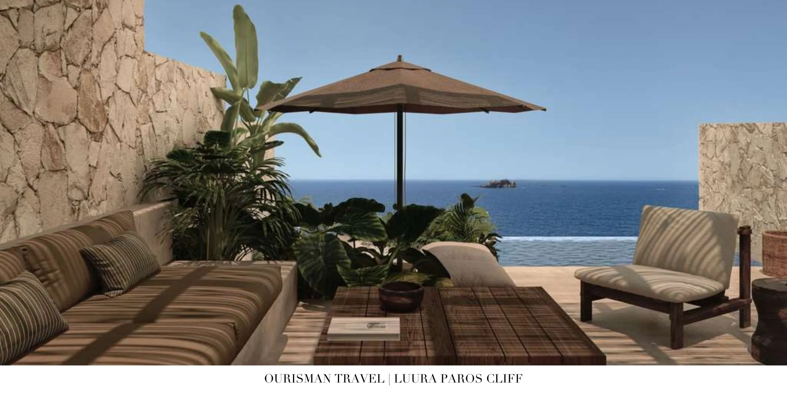 Luxury suite with Aegean Sea view at Luura Paros Cliff