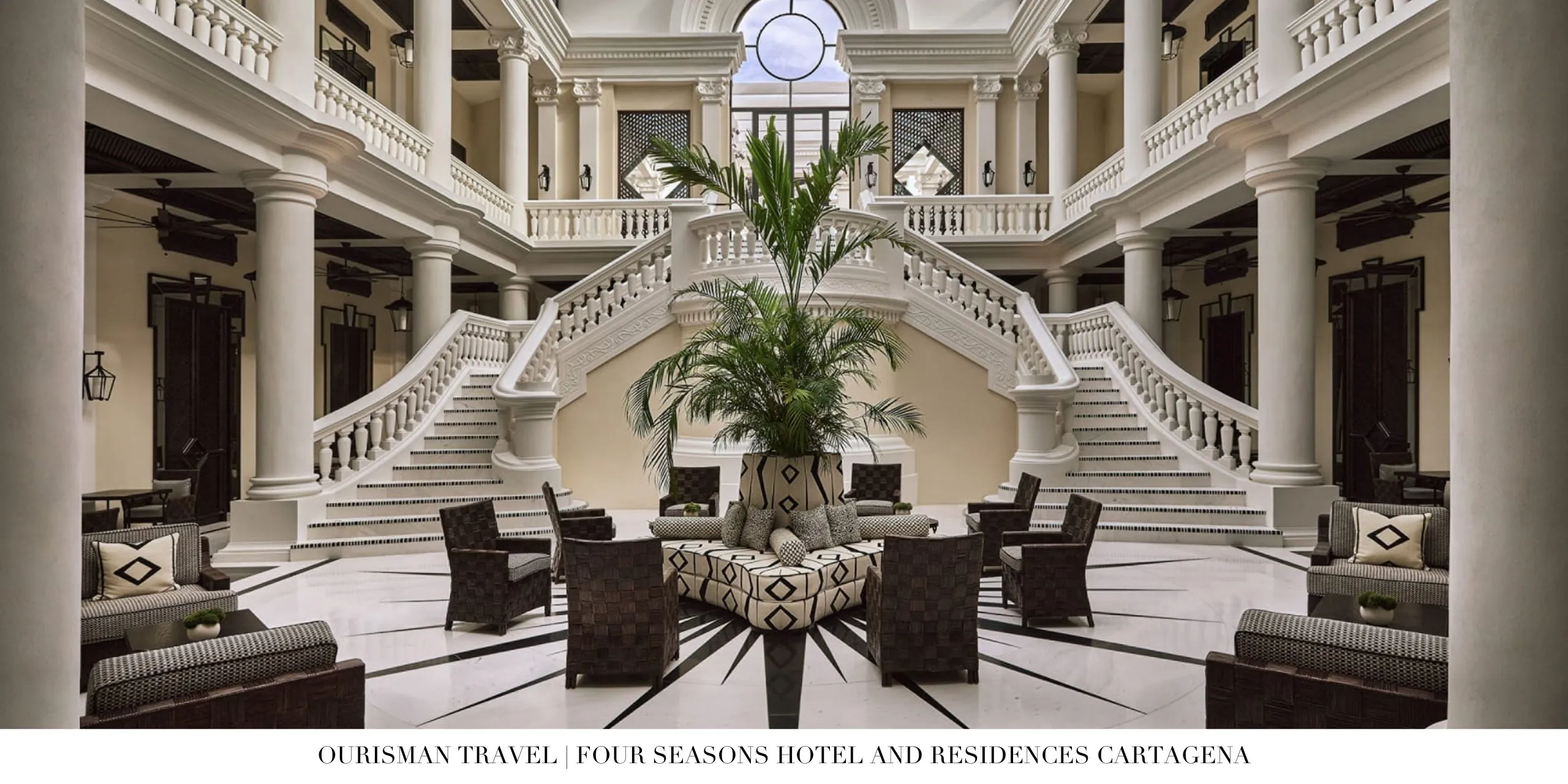 Contemporary architectural design with Caribbean accents at Four Seasons Cartagena