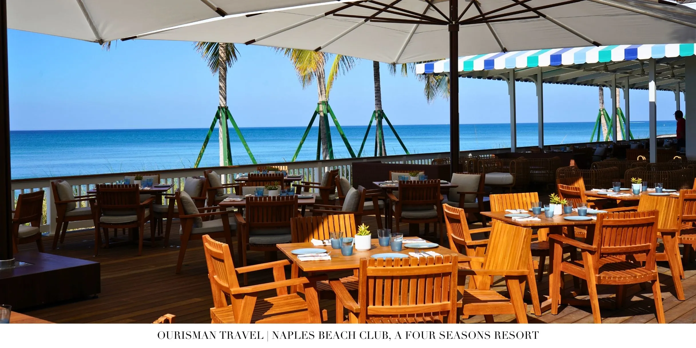 Oceanfront dining restaurant at Naples Beach Club Four Seasons