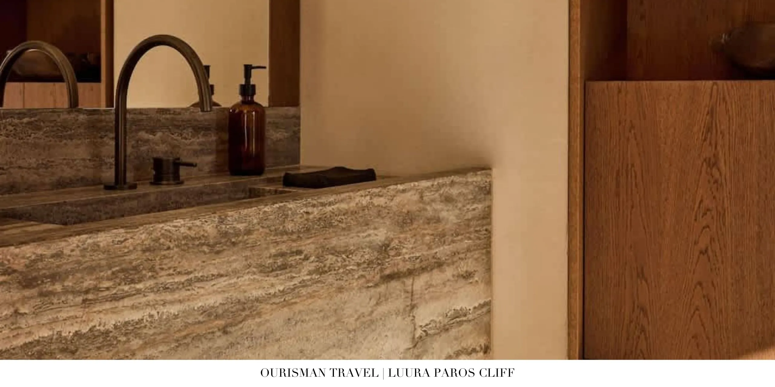 Spa-inspired bathroom at Luura Paros Cliff