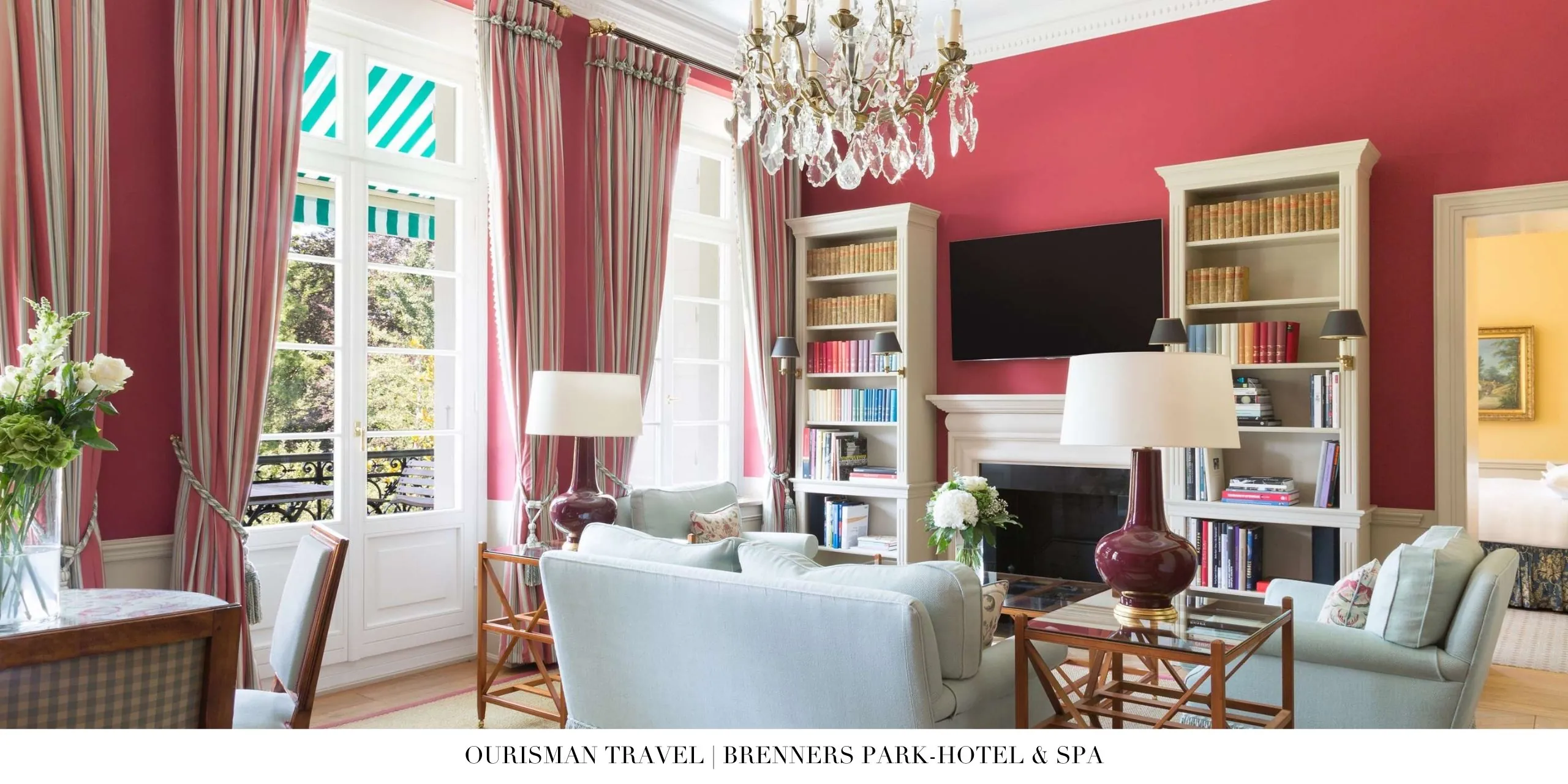 Living area inside a suite at Brenners Park-Hotel & Spa