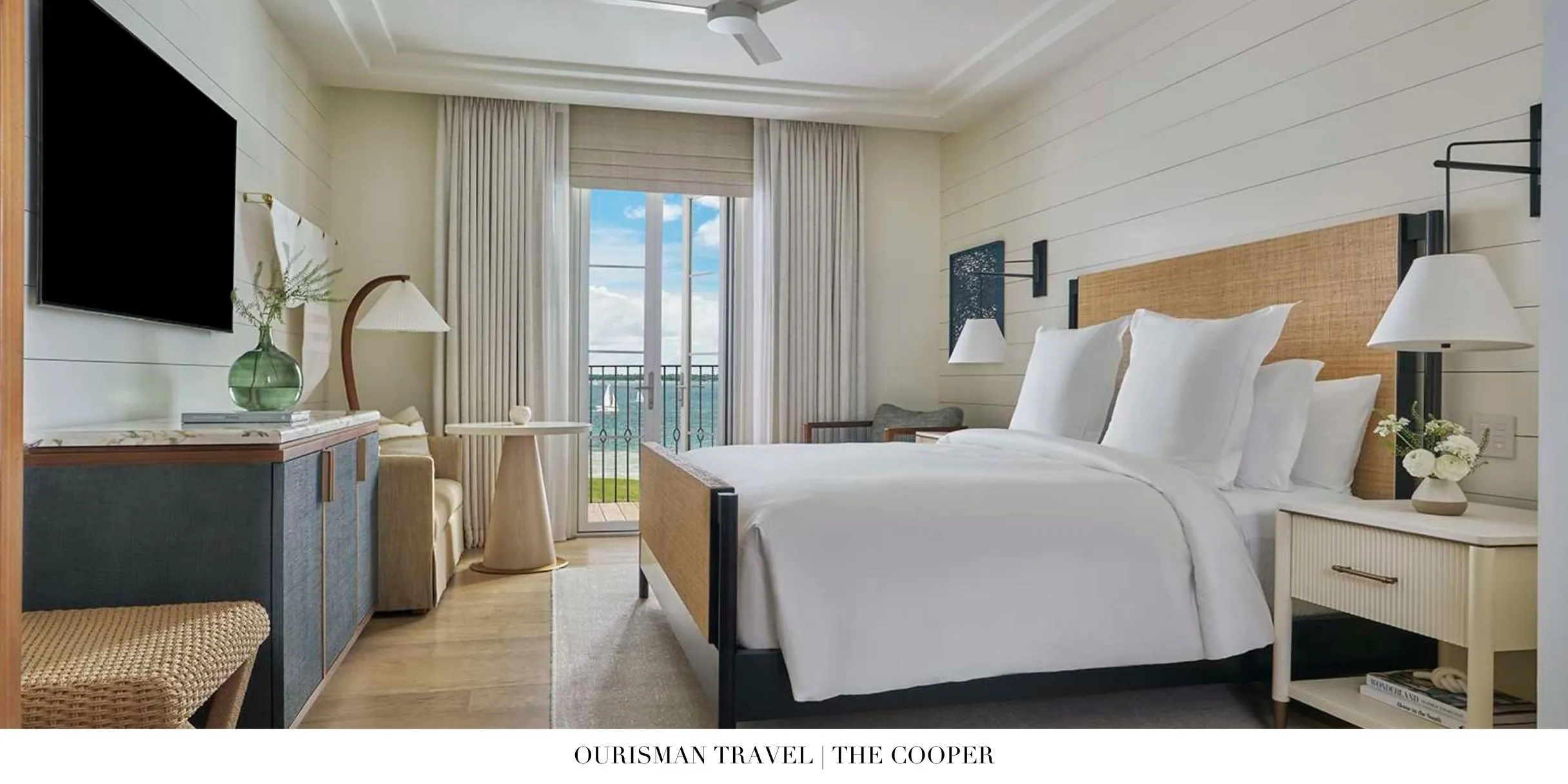 Guest room at The Cooper hotel in Charleston, South Carolina