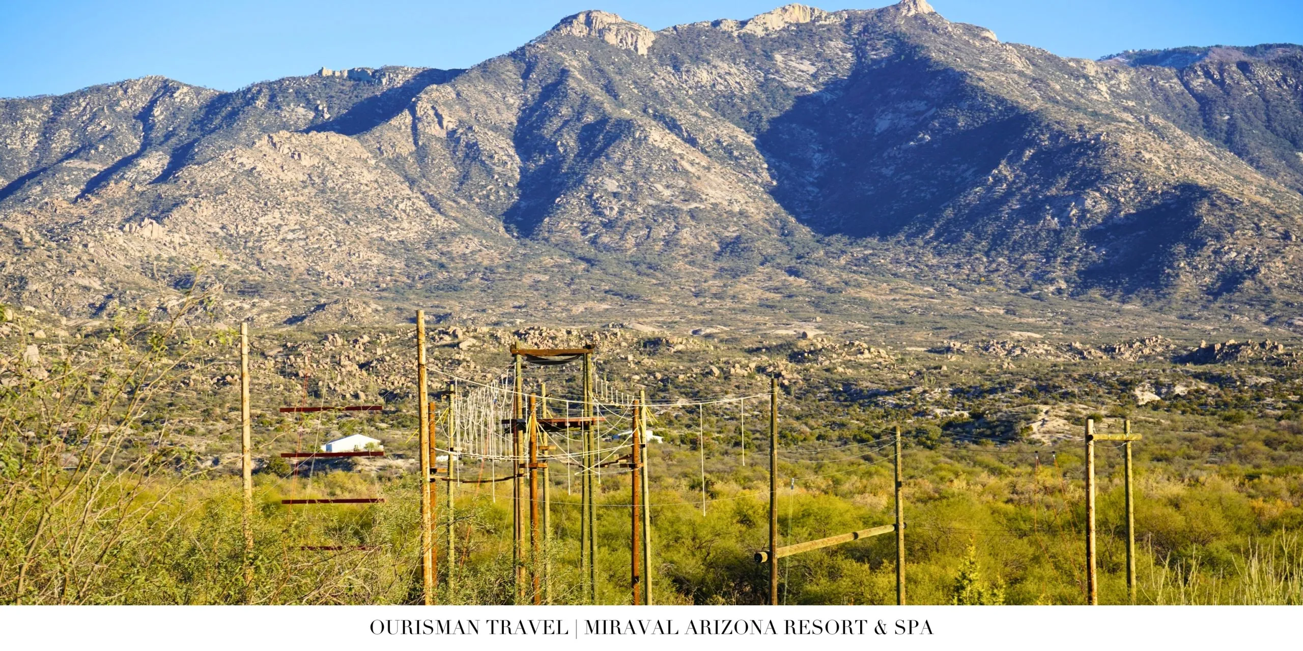 Mountain views surrounding Miraval Arizona Resort in the Sonoran Desert