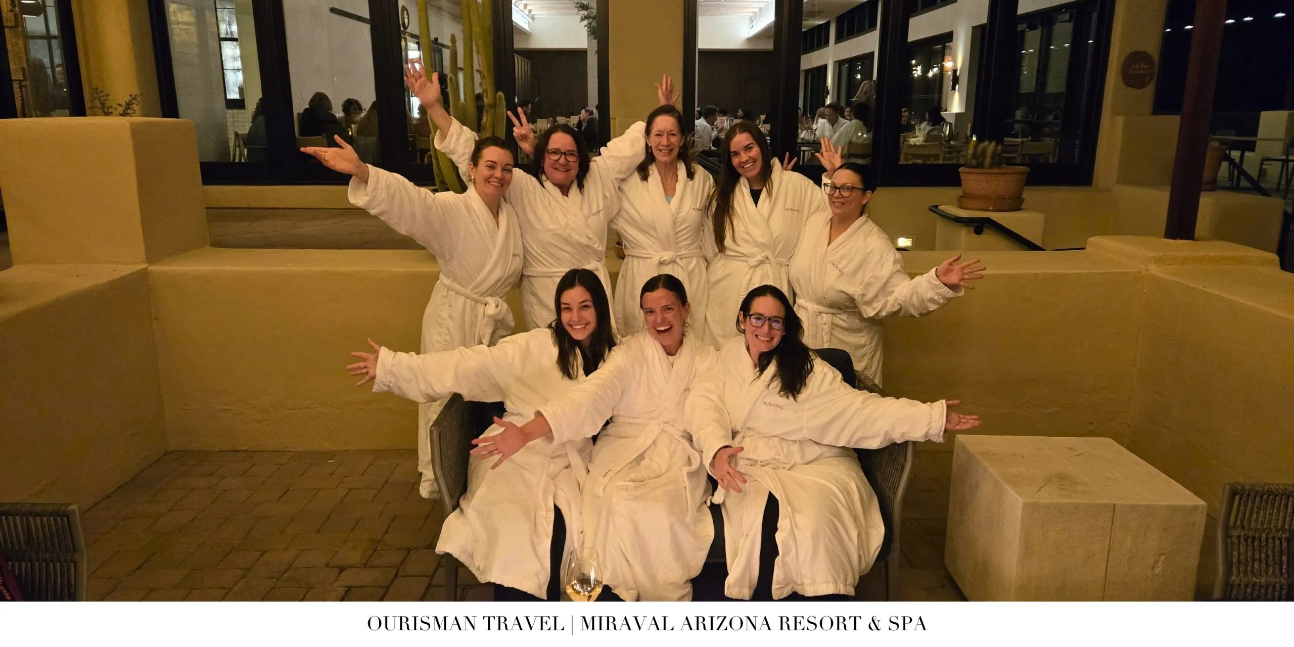 Group of women wearing robes at Miraval Arizona wellness retreat