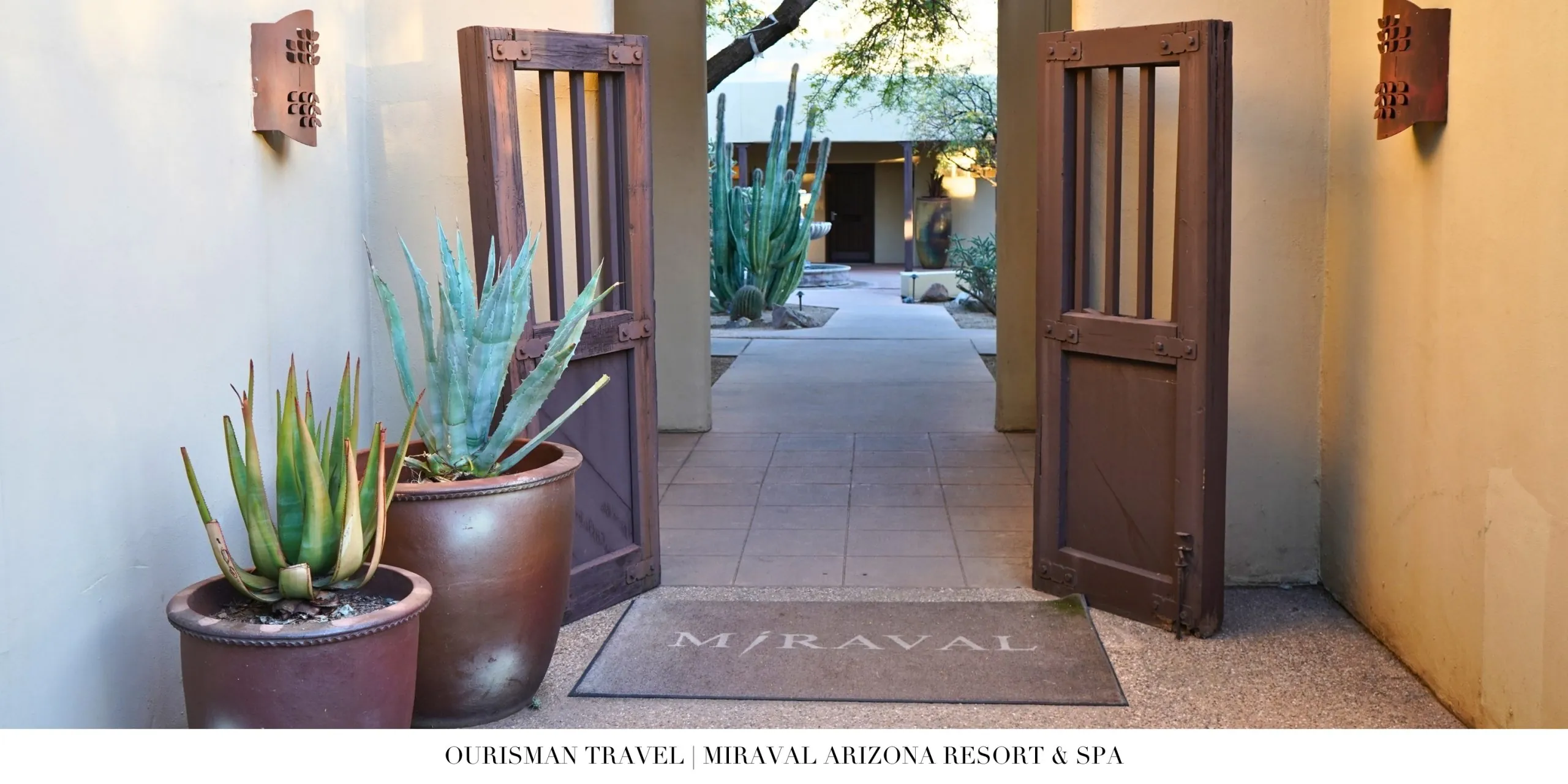 Courtyard walkway entrance at Miraval Arizona Resort