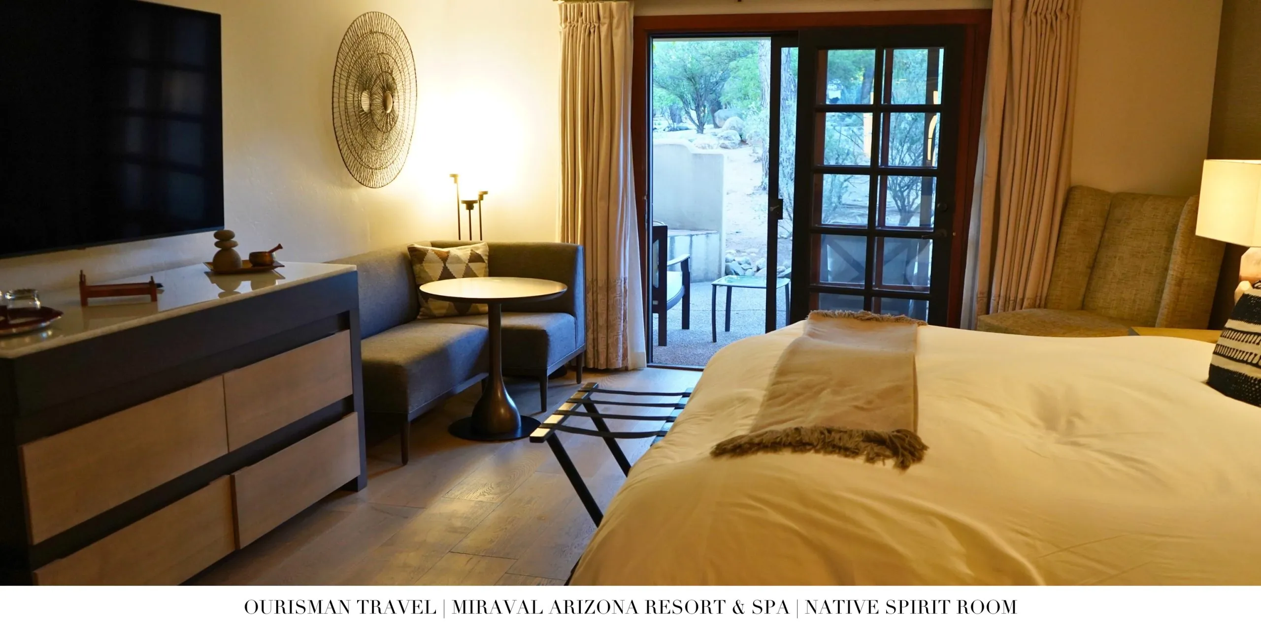 Native Spirit Room seating area at Miraval Arizona Resort