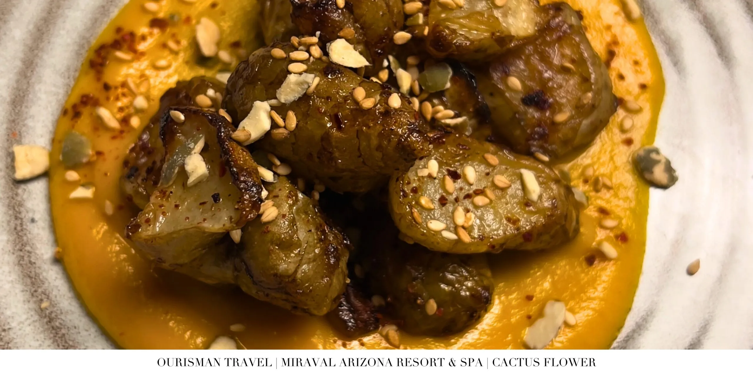 Roasted vegetable dish served at Cactus Flower restaurant at Miraval Arizona