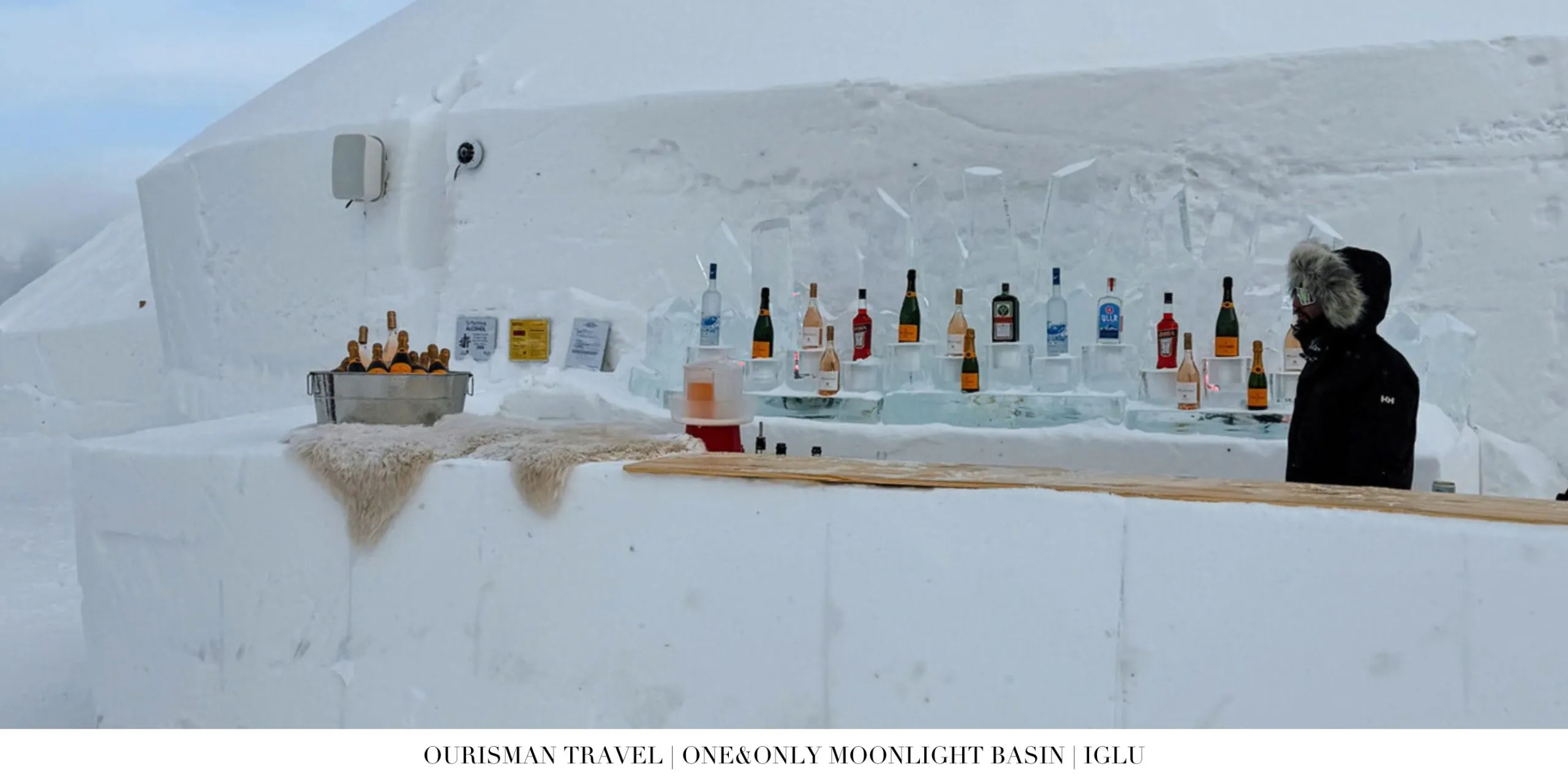 Après-ski gathering at Iglu in Big Sky Montana