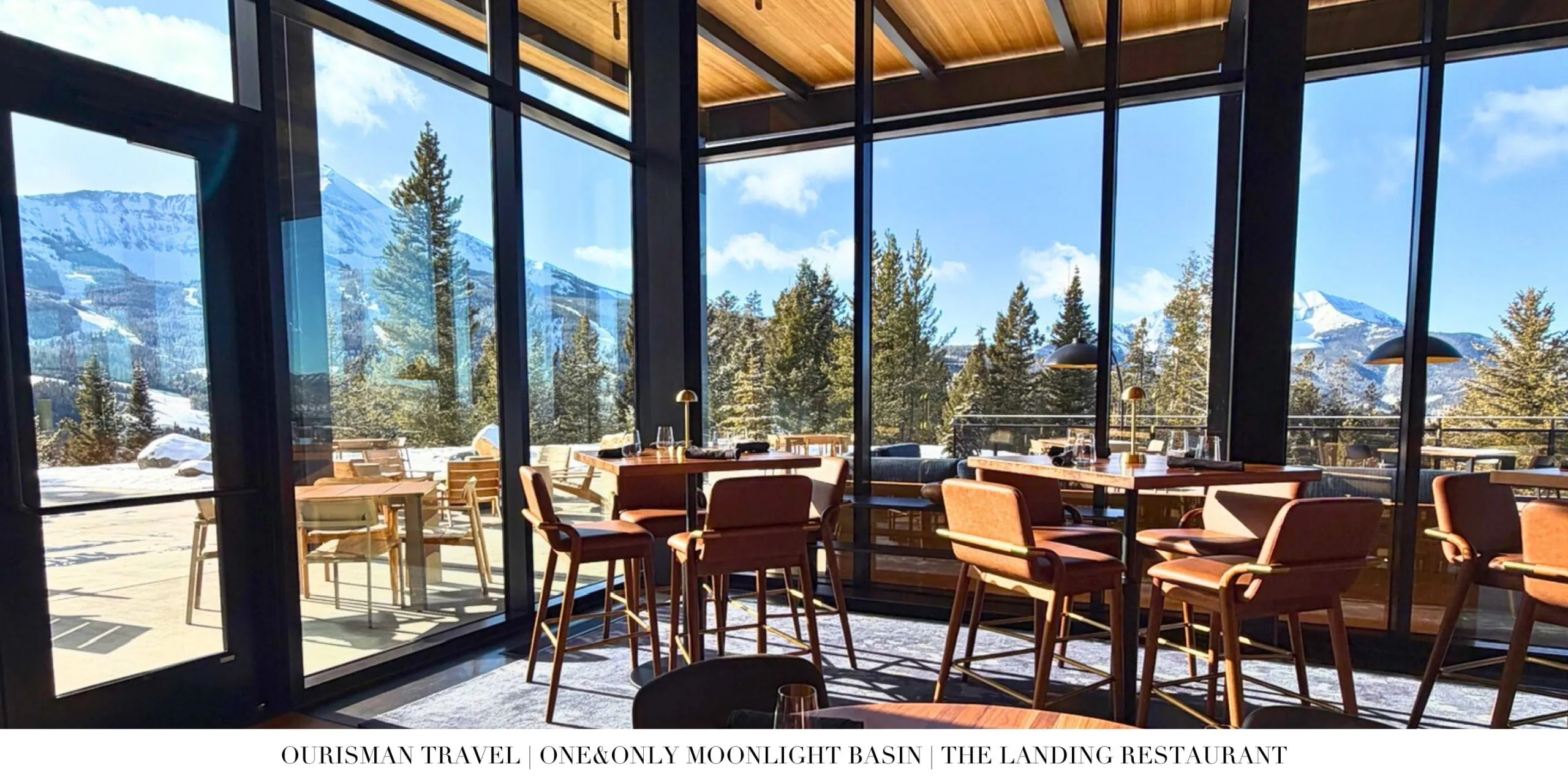 Daytime ambiance at The Landing at One&Only Moonlight Basin with soft lighting and refined mountain lodge décor.