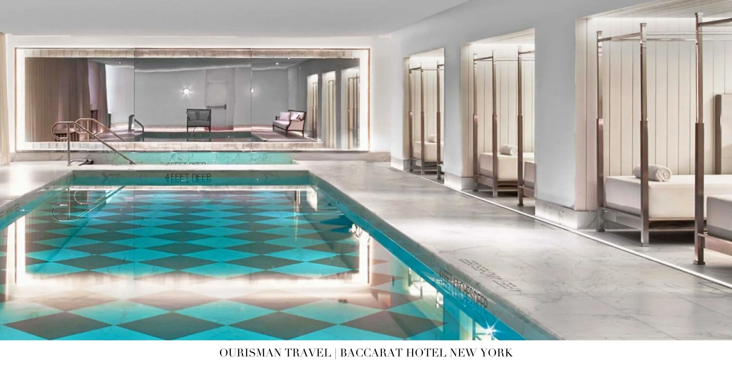 Relaxing spa pool area at Baccarat Hotel New York
