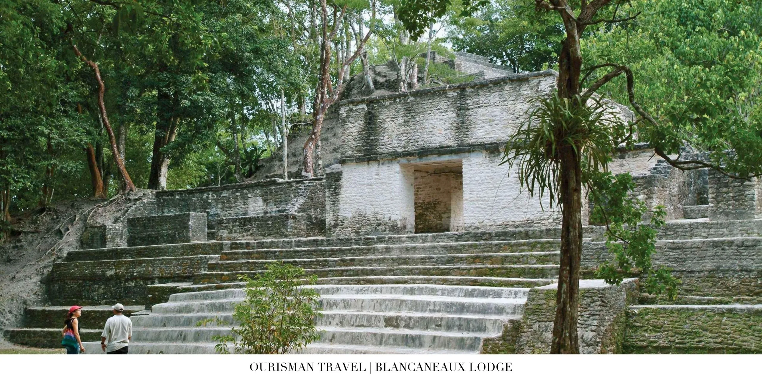 Hiking trail winding through Blancaneaux Lodge property in Belize