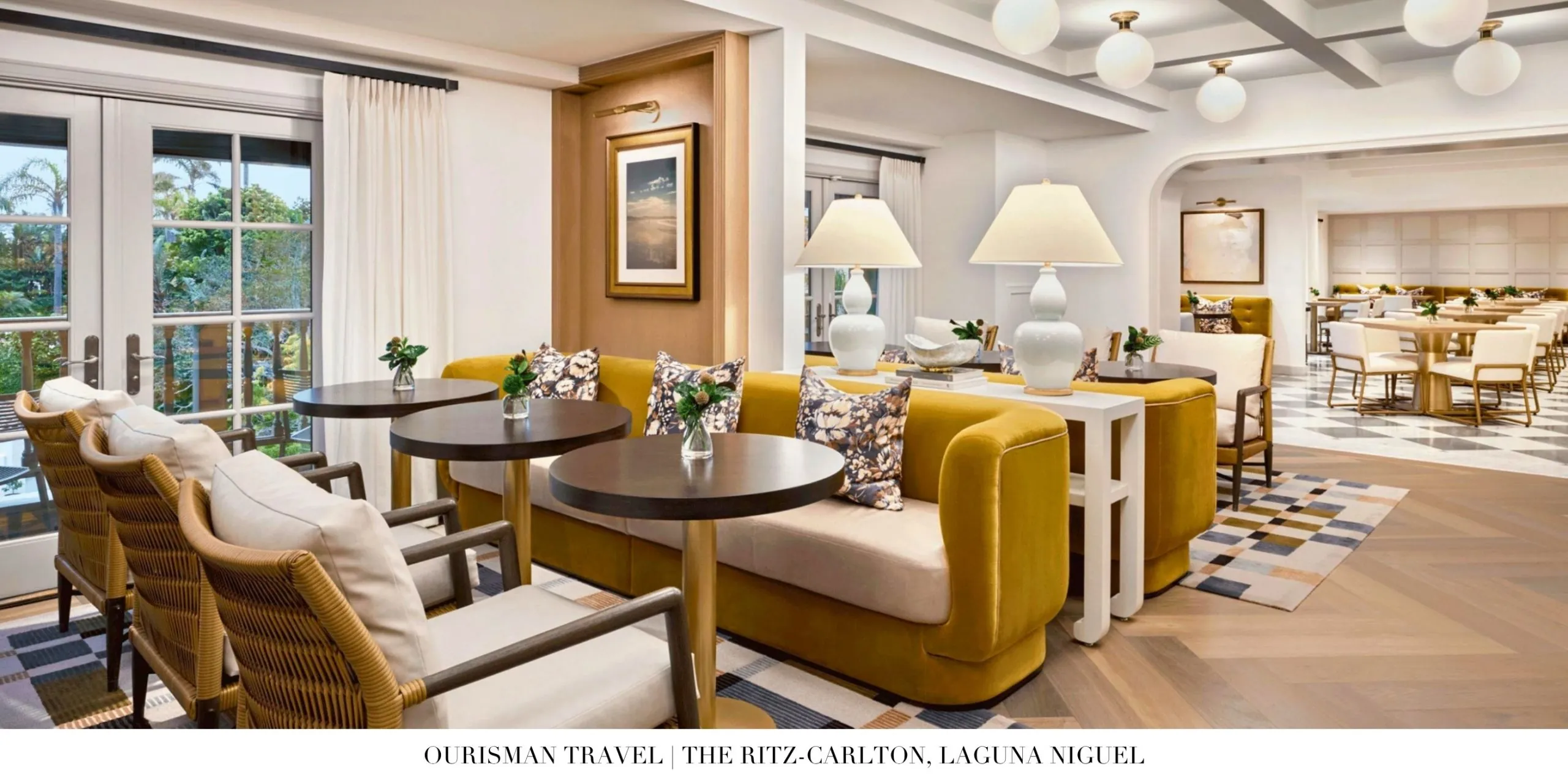 Stylish club lounge environment at The Ritz-Carlton, Laguna Niguel