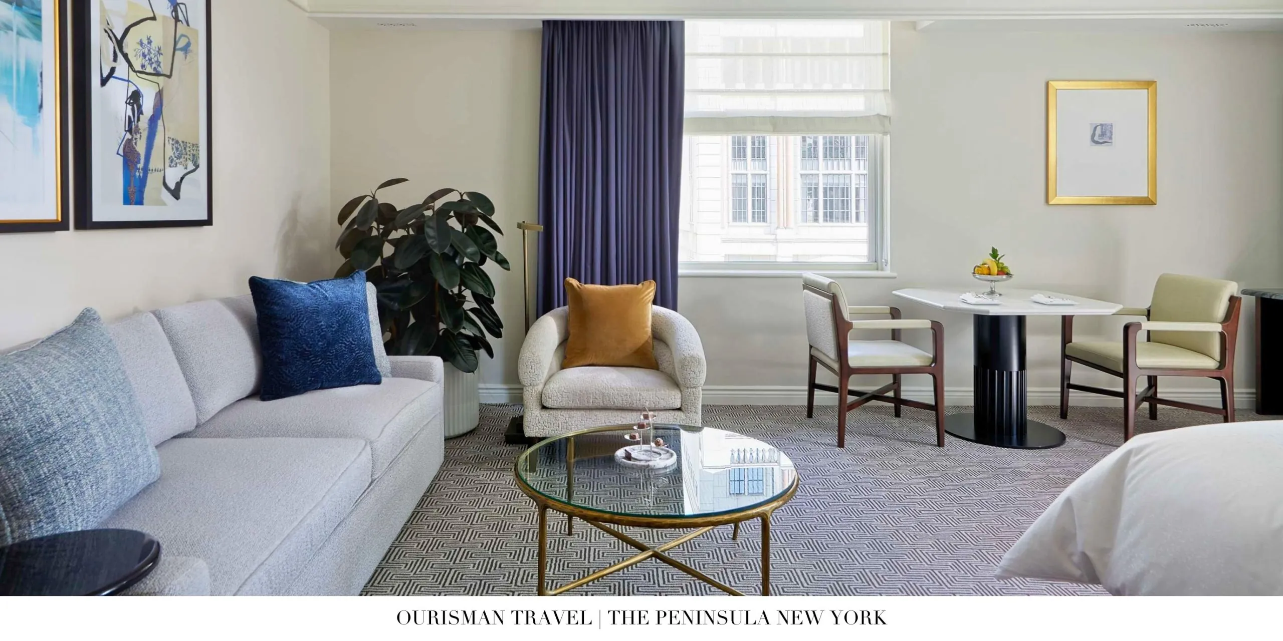 Spacious suite interior at The Peninsula New York