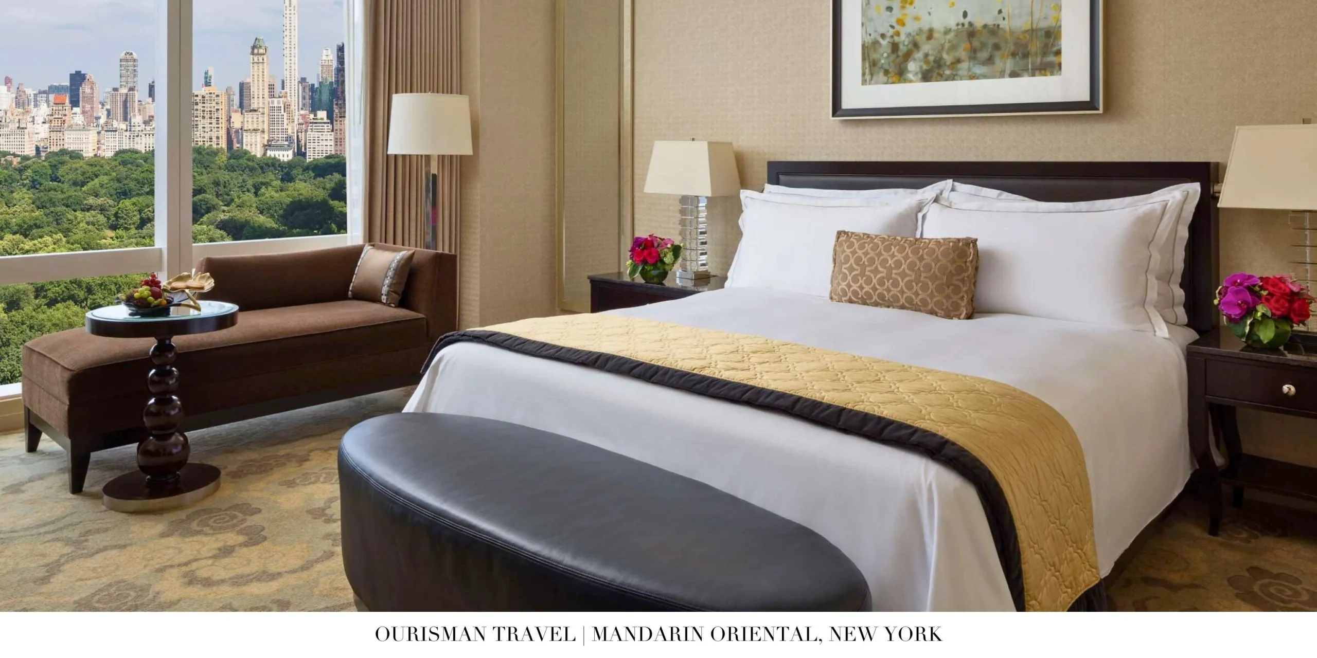 Luxury guest room with Central Park views at Mandarin Oriental, New York