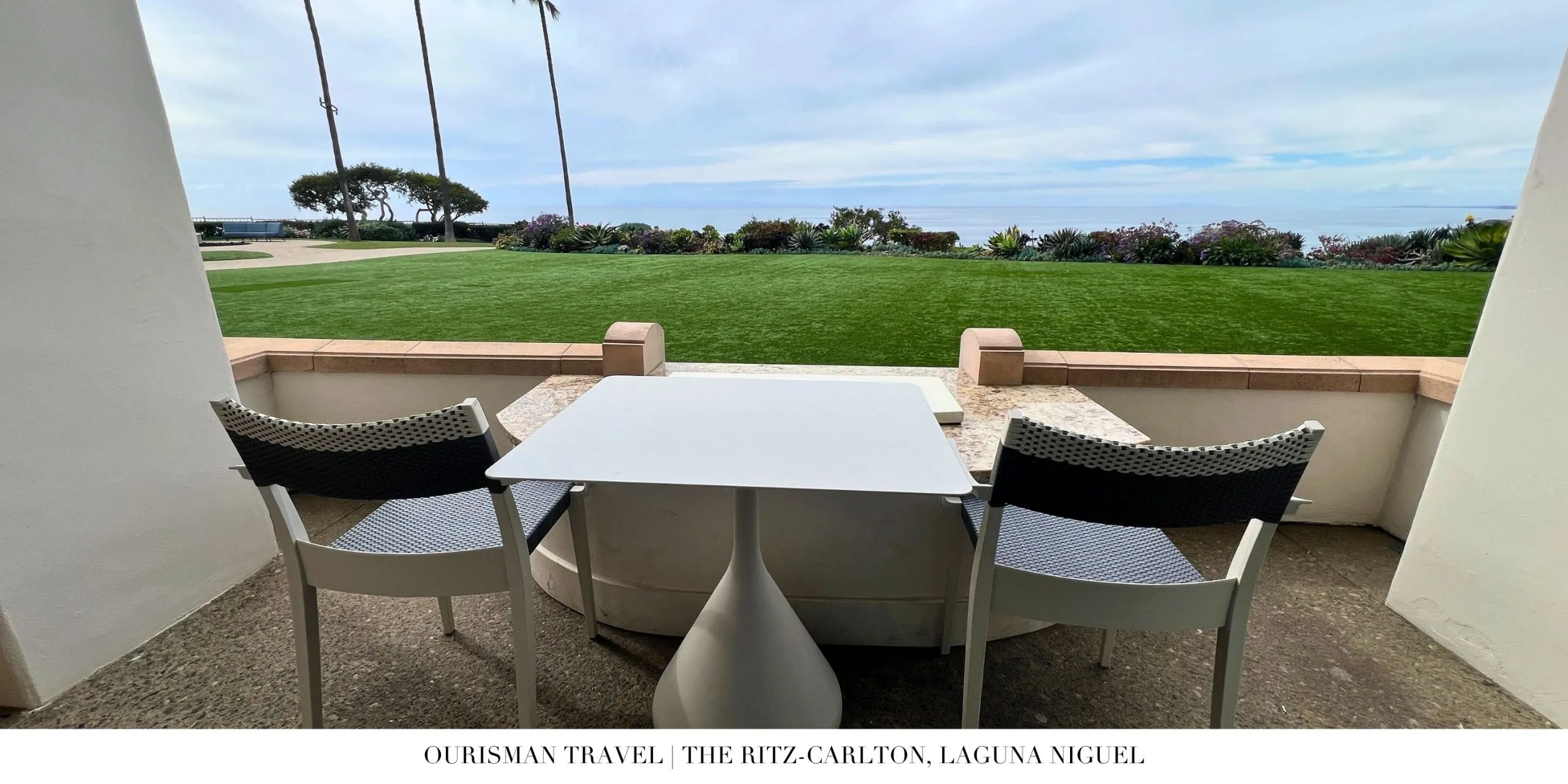 Balcony overlooking the Pacific from The Ritz-Carlton, Laguna Niguel ocean view room
