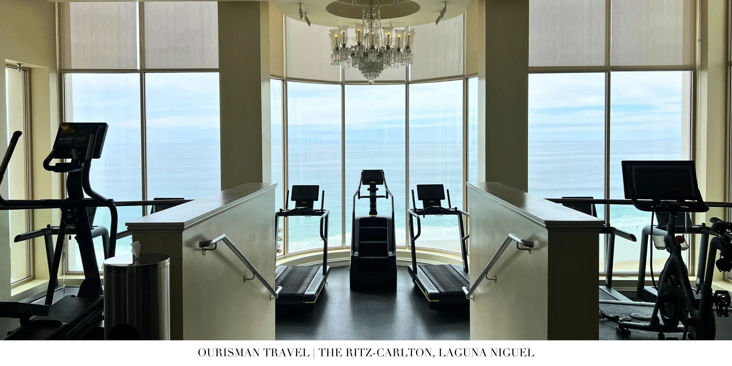 Fitness center with ocean views at Ritz-Calrton Laguna Niguel