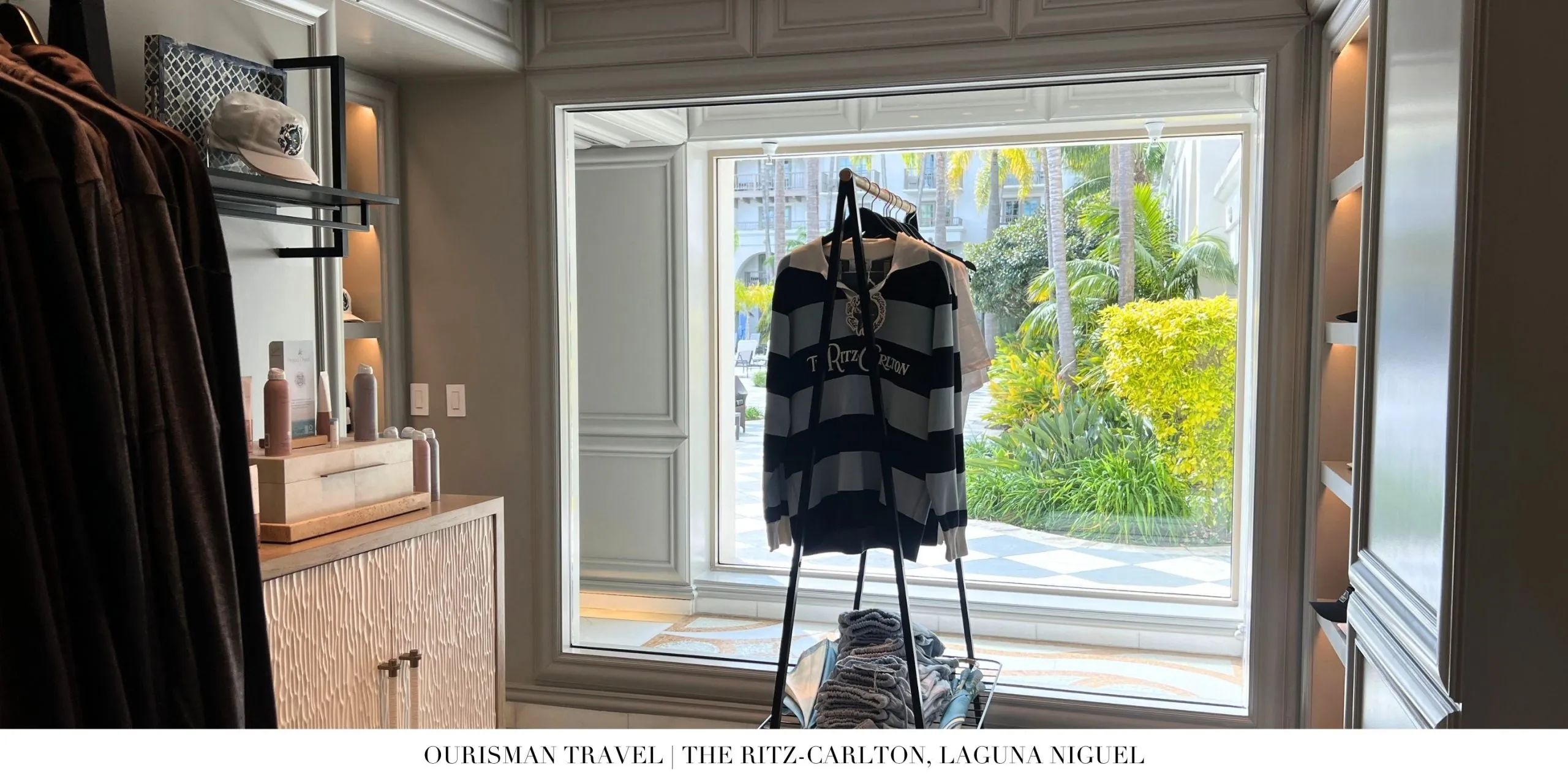 Boutique shopping experience at The Ritz-Carlton, Laguna Niguel featuring curated luxury apparel and coastal-inspired accessories