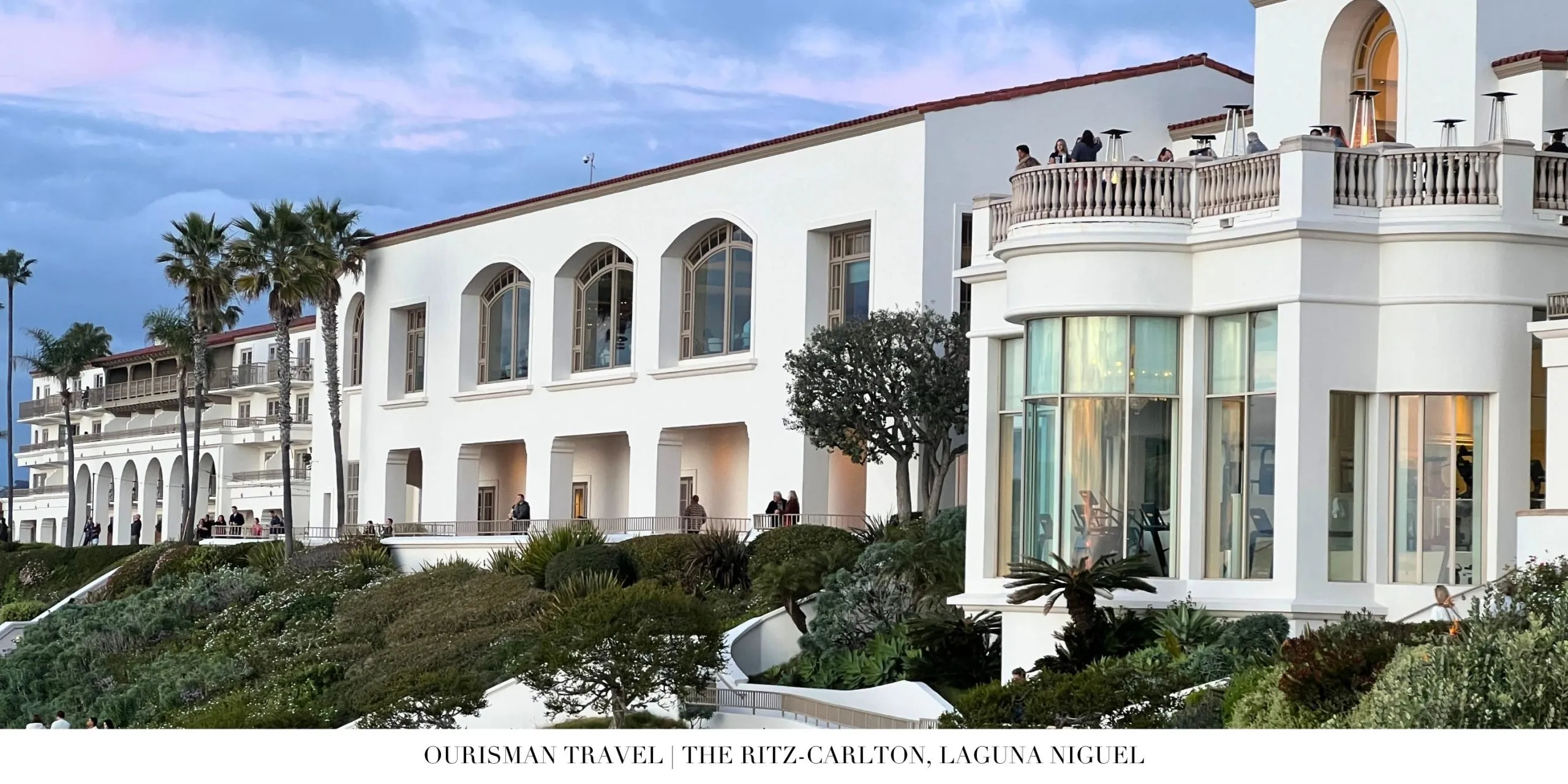 Cliffside hotel facade of The Ritz-Carlton, Laguna Niguel in Dana Point