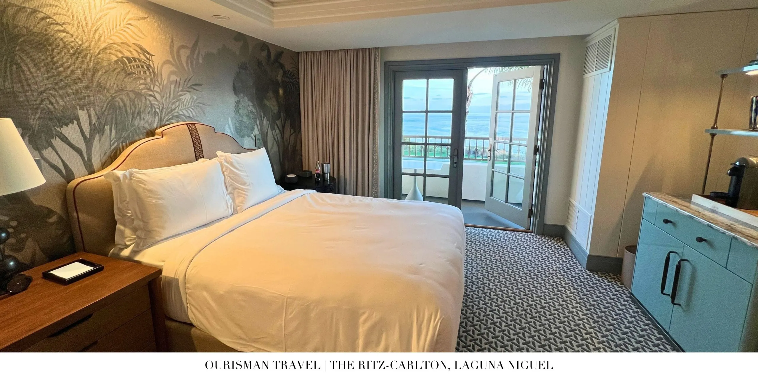 Spacious ocean view suite with modern furnishings at The Ritz-Carlton, Laguna Niguel