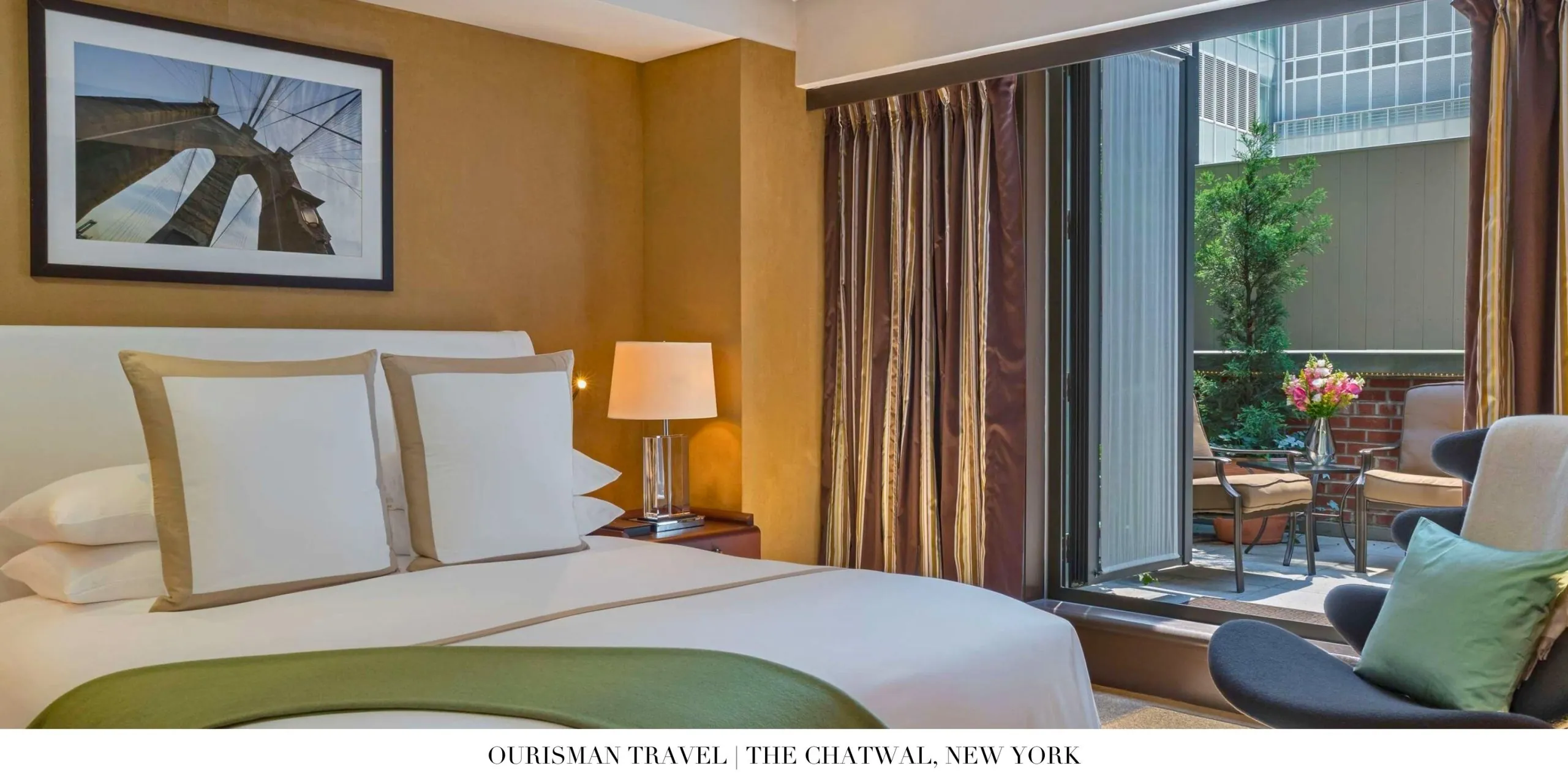 Plush king bed with elegant decor at The Chatwal, New York