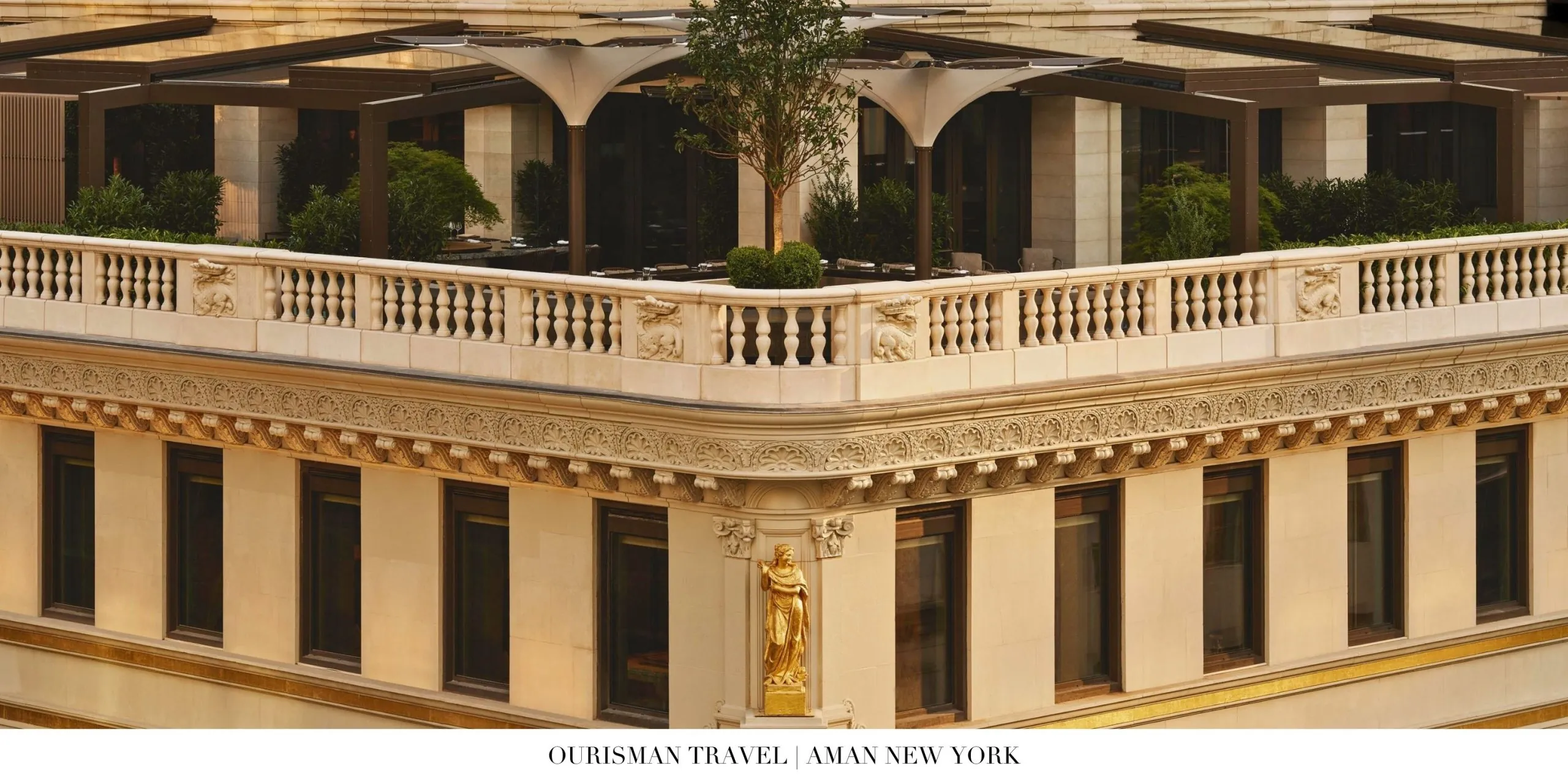 Exterior view of Aman New York on Fifth Avenue Midtown Manhattan