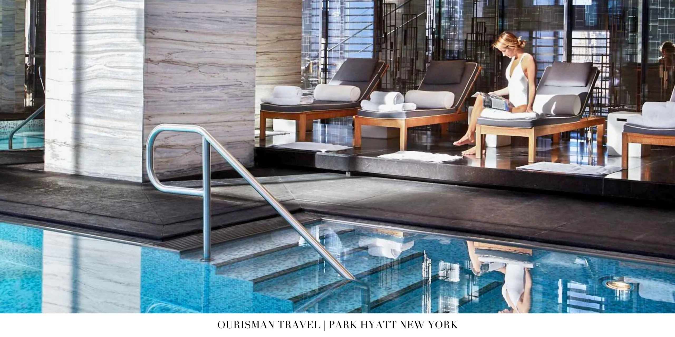 Family-friendly pool area with lounge chairs at Park Hyatt New York