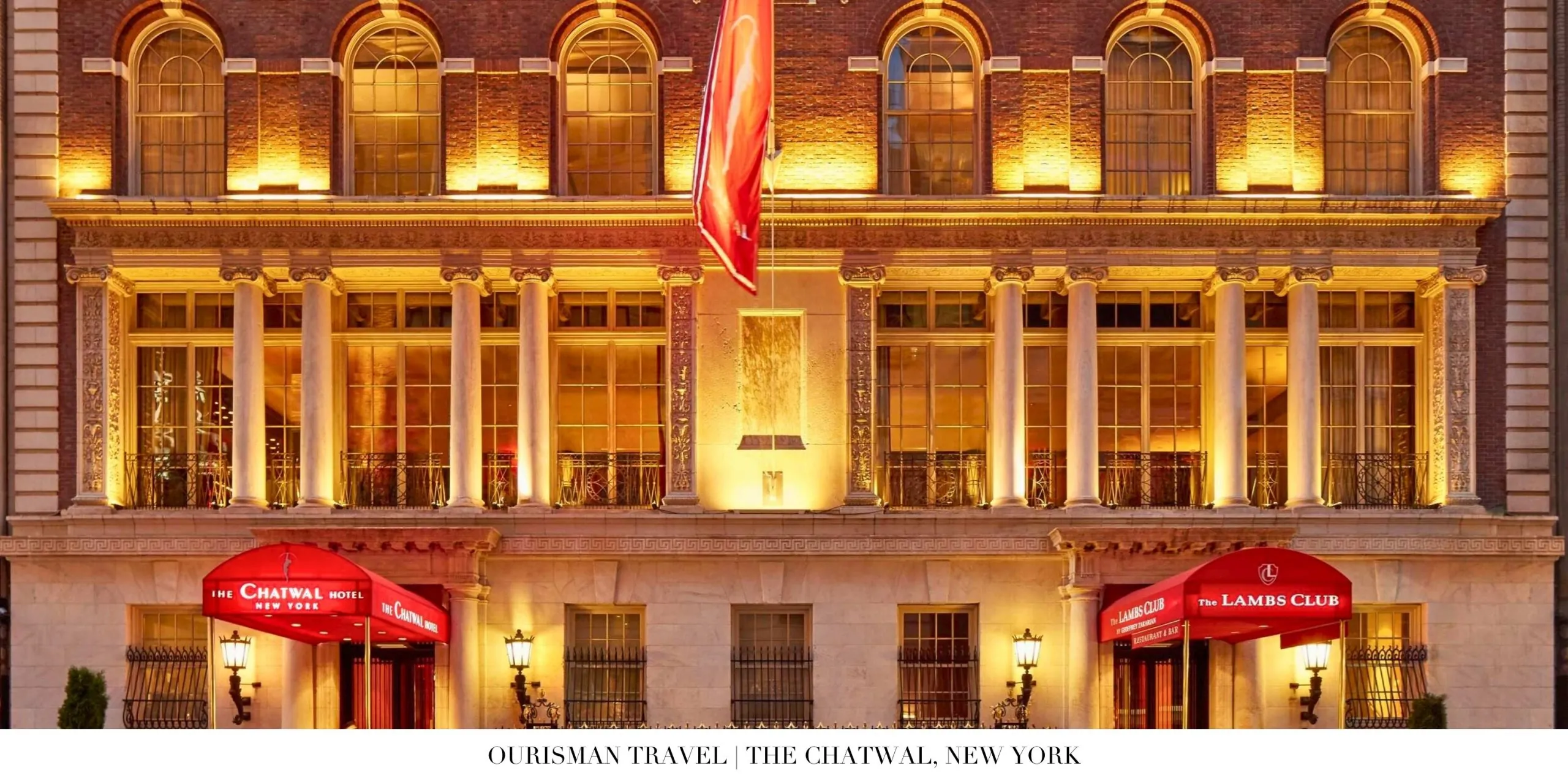 Exterior view of The Chatwal, New York on 44th Street Midtown Manhattan