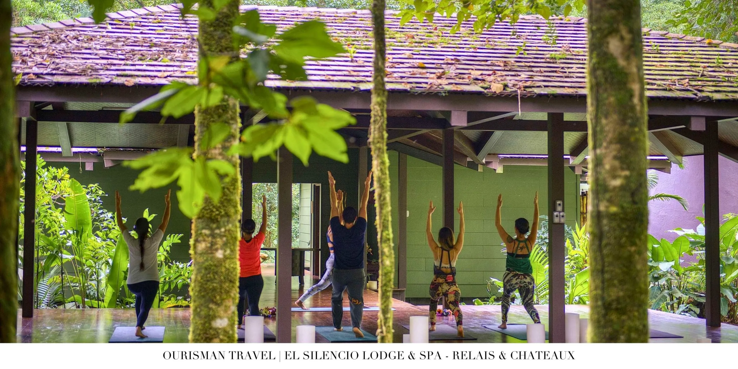 Sunrise over cloud forest from El Silencio Lodge & Spa terrace