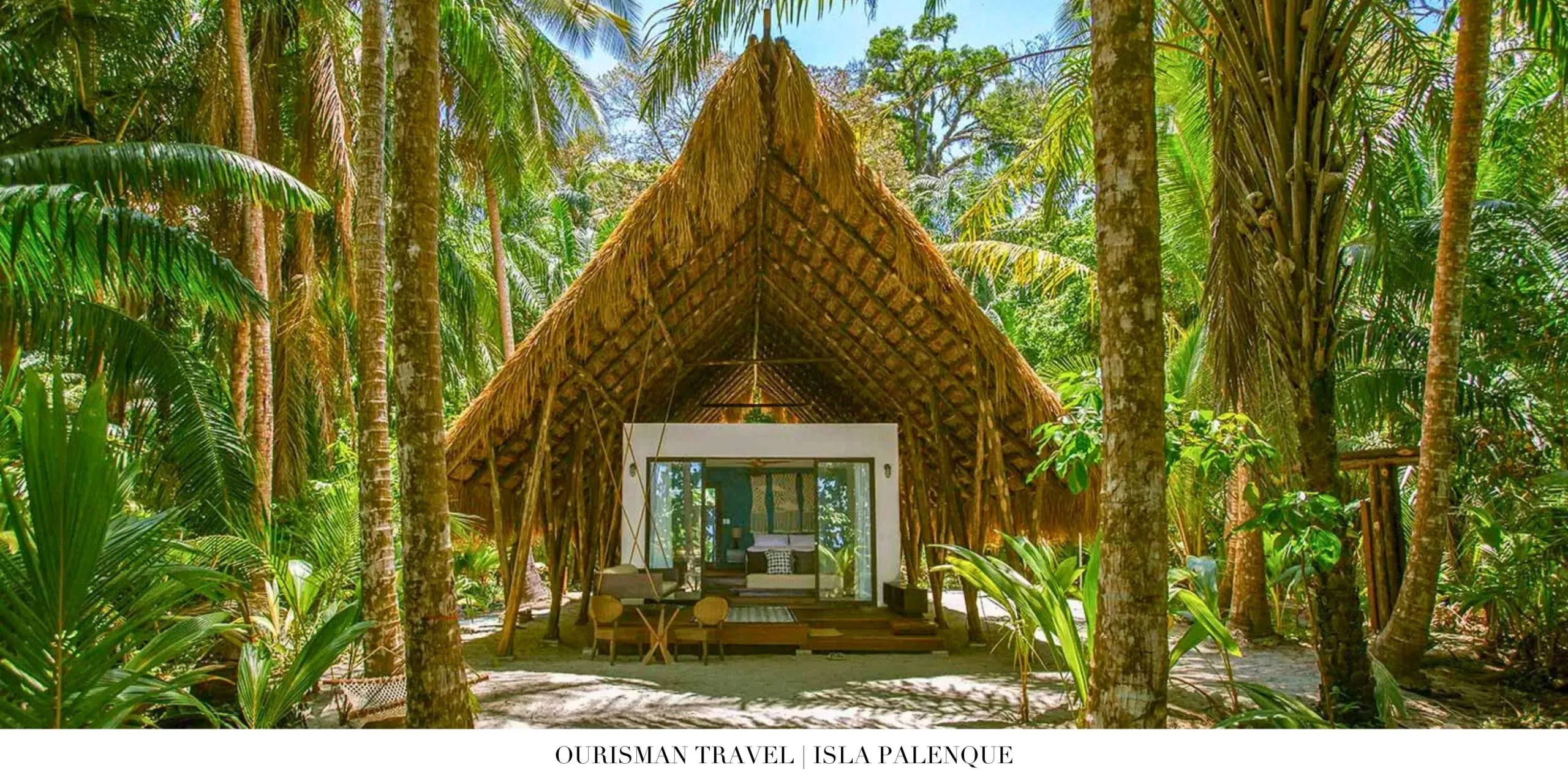 Luxury jungle bungalow at Isla Palenque Resort surrounded by tropical trees