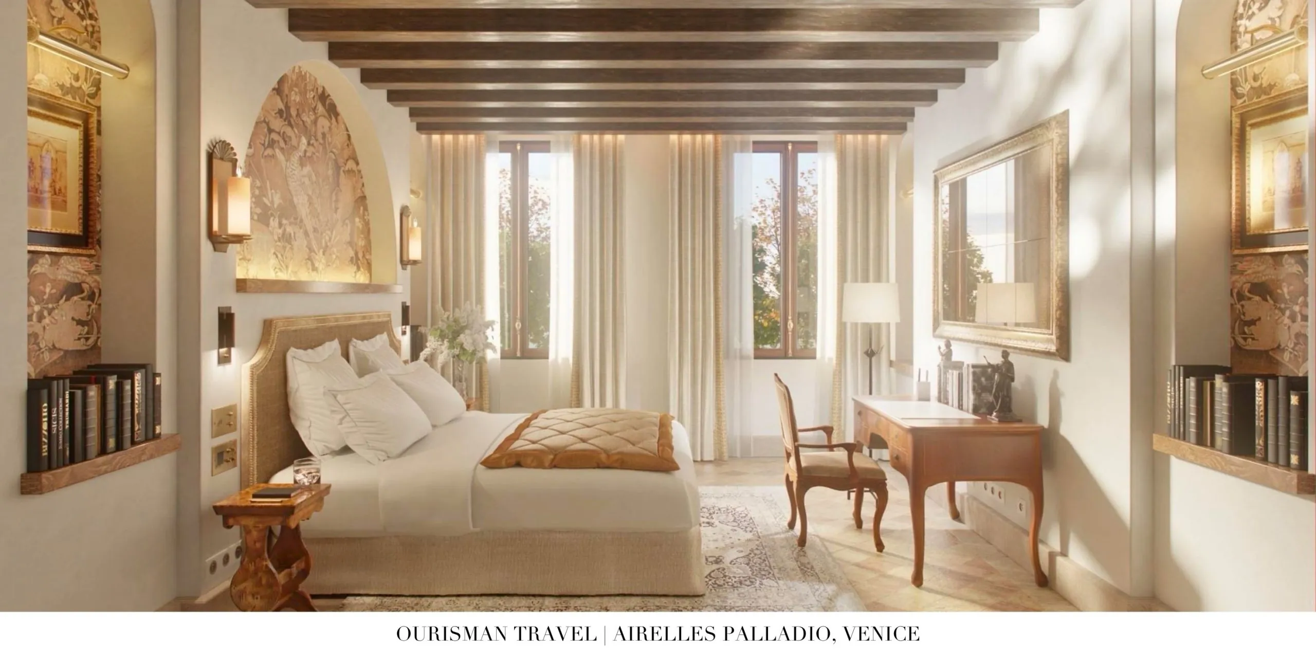 Ultra-luxury canal-side stay at Airelles Venezia blending palatial interiors with intimate Venetian elegance
