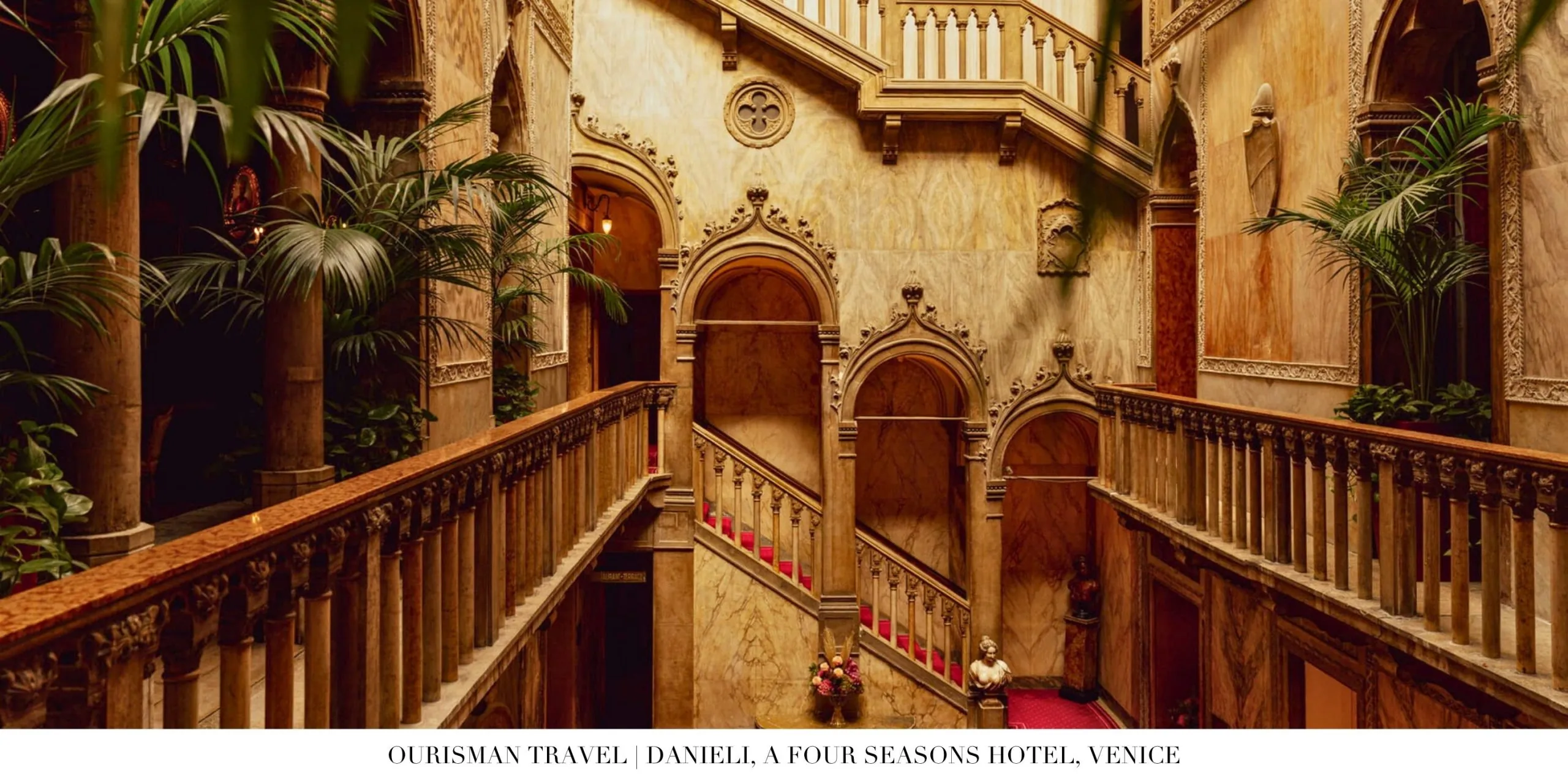 Tranquil garden oasis at Danieli, a Four Seasons Hotel set in a restored palazzo along the Grand Canal