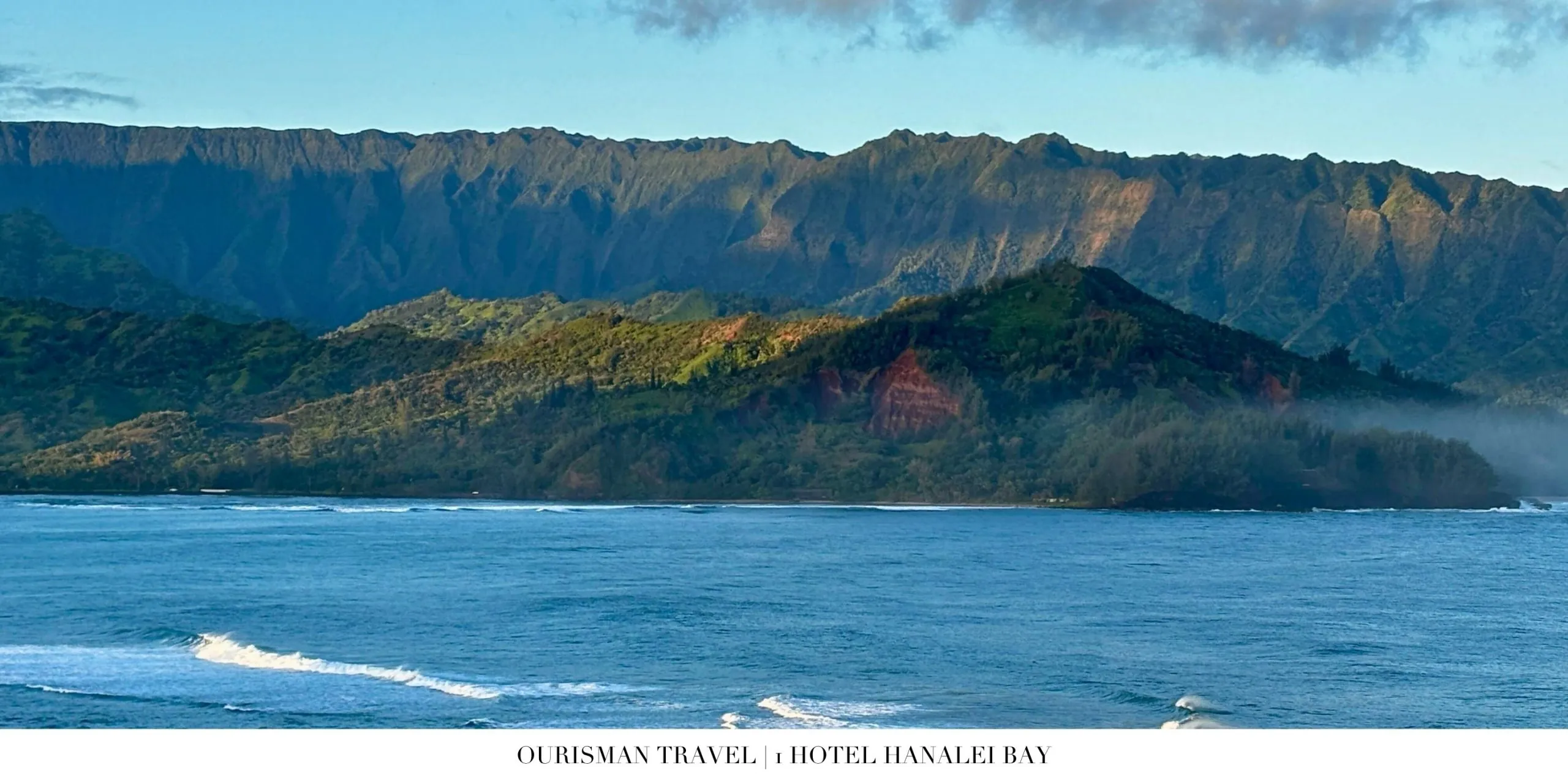 Sustainable luxury retreat at 1 Hotel Hanalei Bay overlooking lush mountains and the iconic crescent of Hanalei Bay