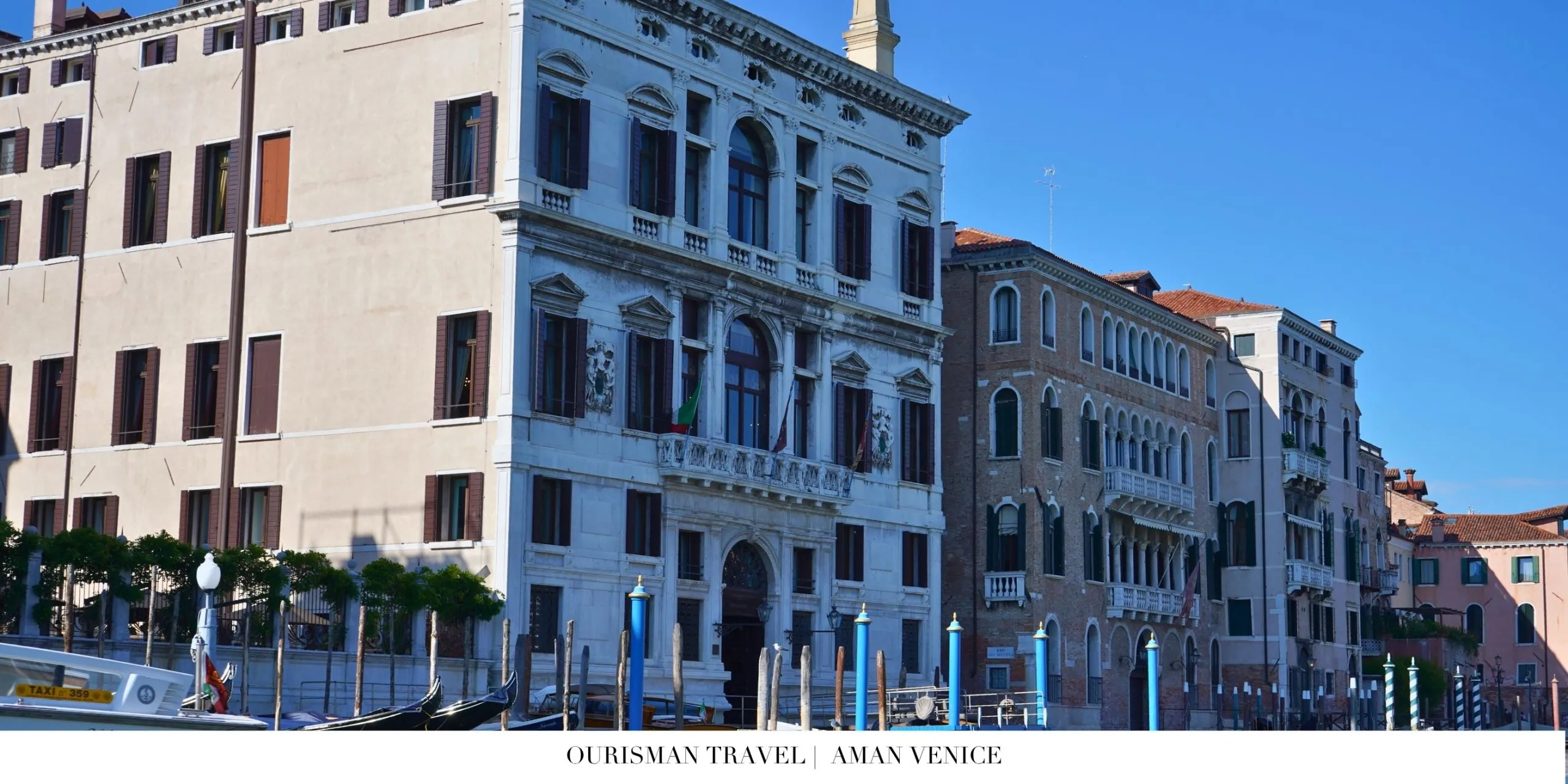 Aman Venice exterior view from across the Grand Canal