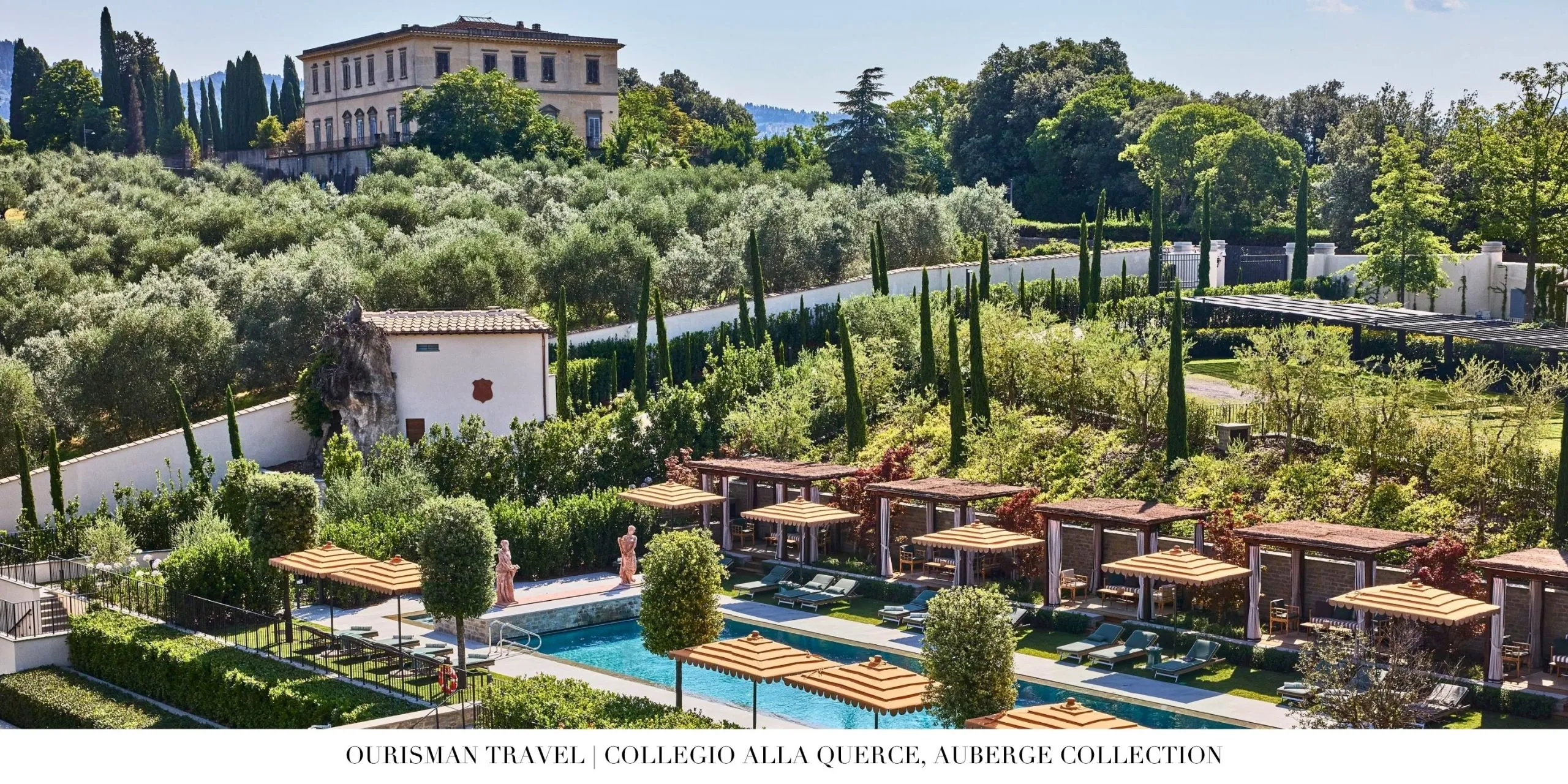 Historic hilltop retreat at Collegio alla Querce in Florence with Renaissance architecture and sweeping Tuscan views