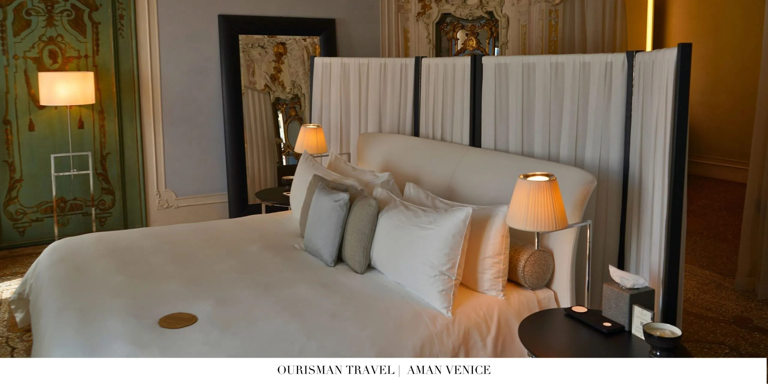 Beautifully restored suite at Aman Venice with original features