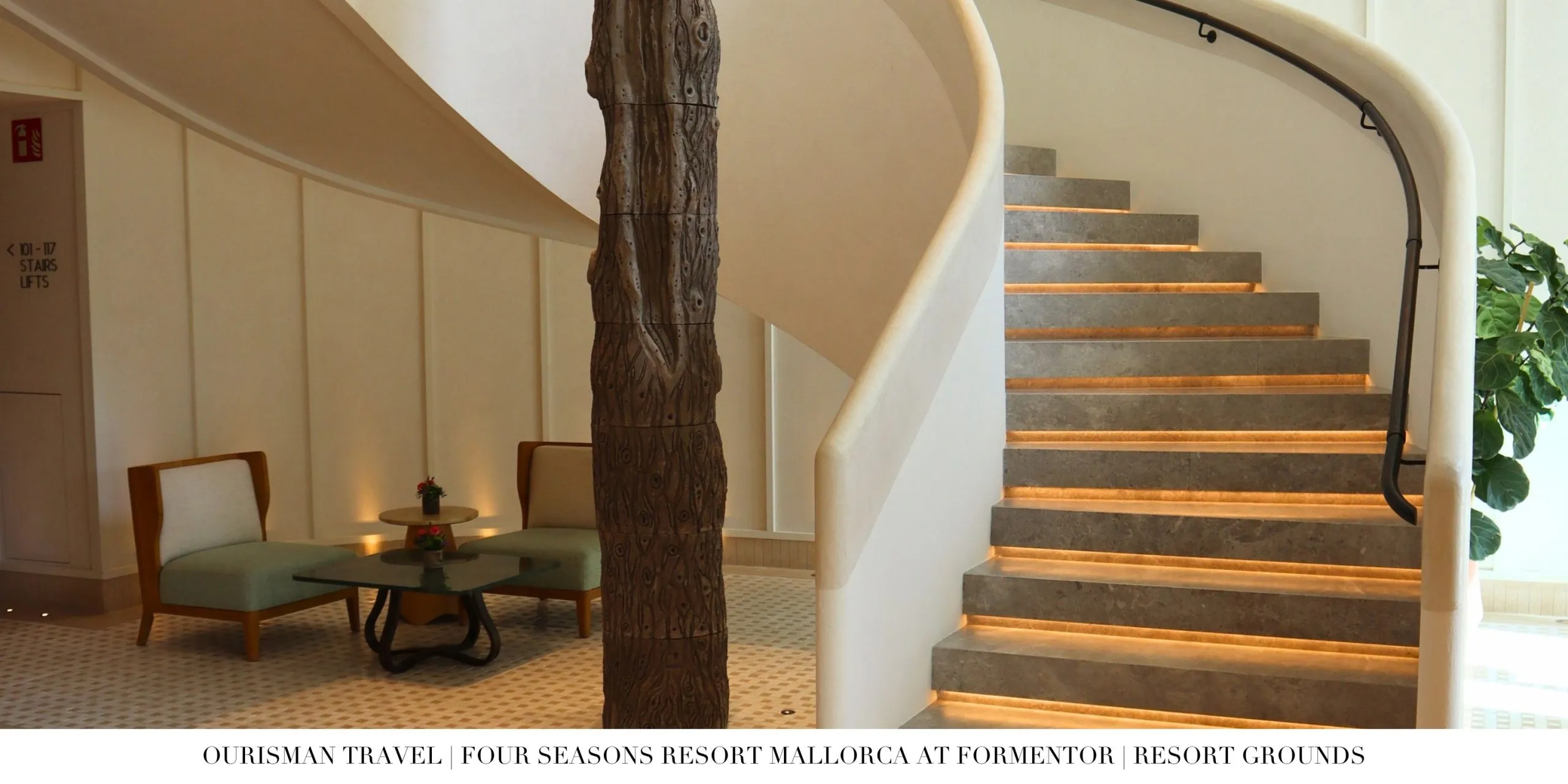 Interior staircase at Four Seasons Resort Mallorca at Formentor