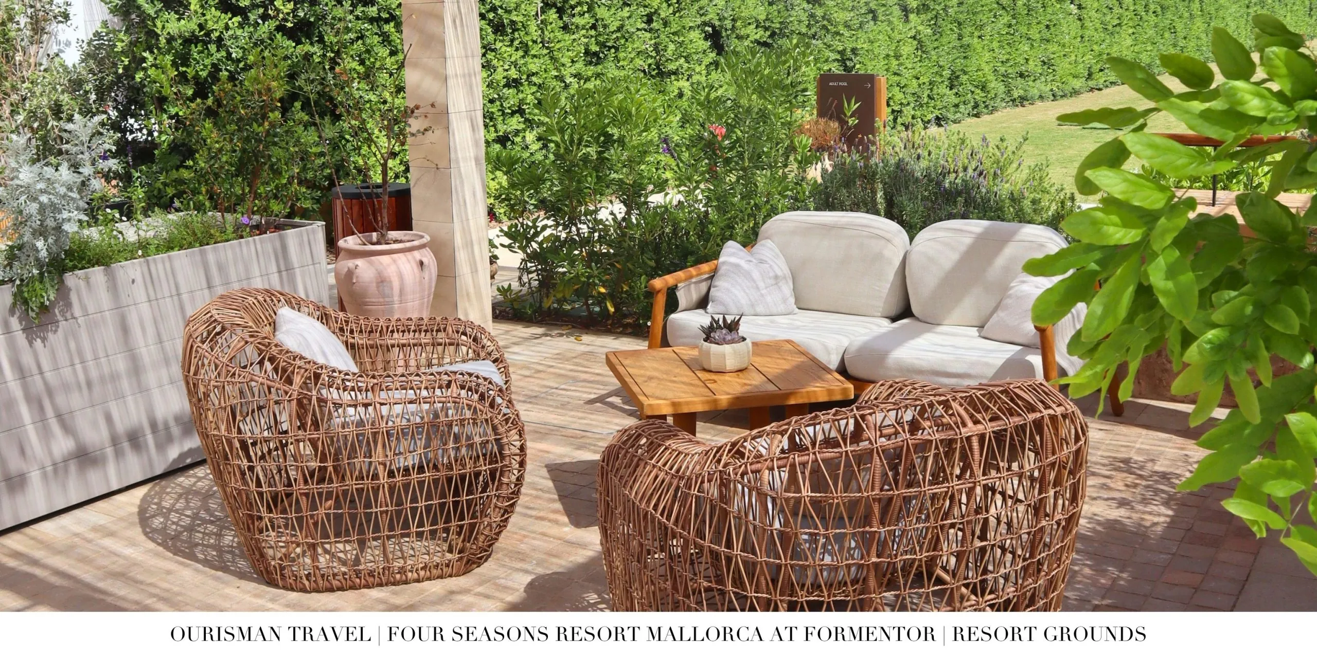 Terrace seating at Four Seasons Resort Mallorca at Formentor