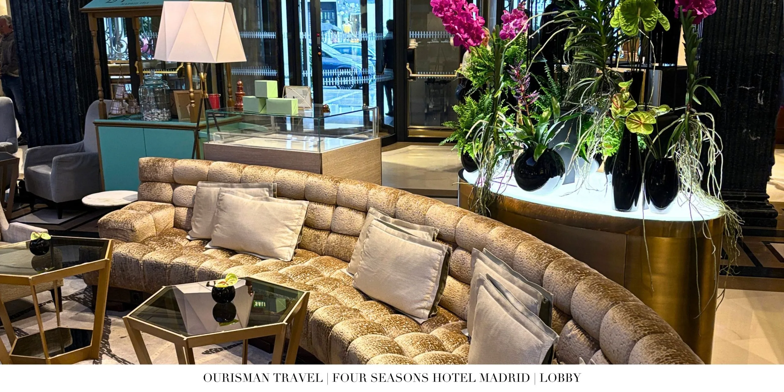 Elegant lobby space at Four Seasons Madrid