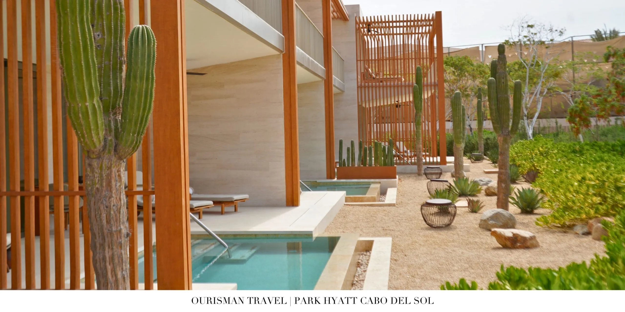 Resort grounds at Park Hyatt Cabo del Sol with desert and ocean views.