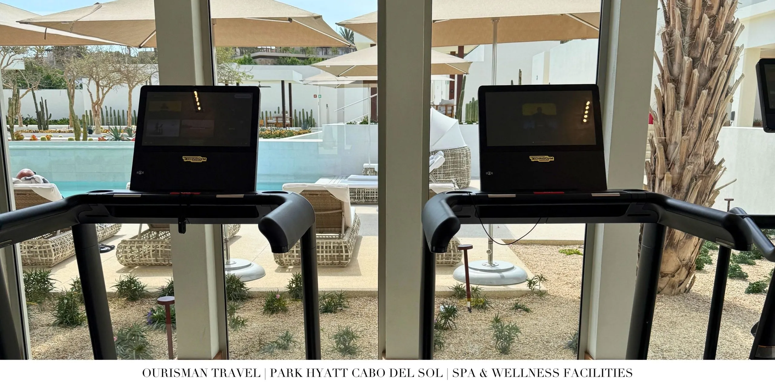 State-of-the-art fitness center at Park Hyatt Cabo del Sol with modern cardio and strength training equipment.