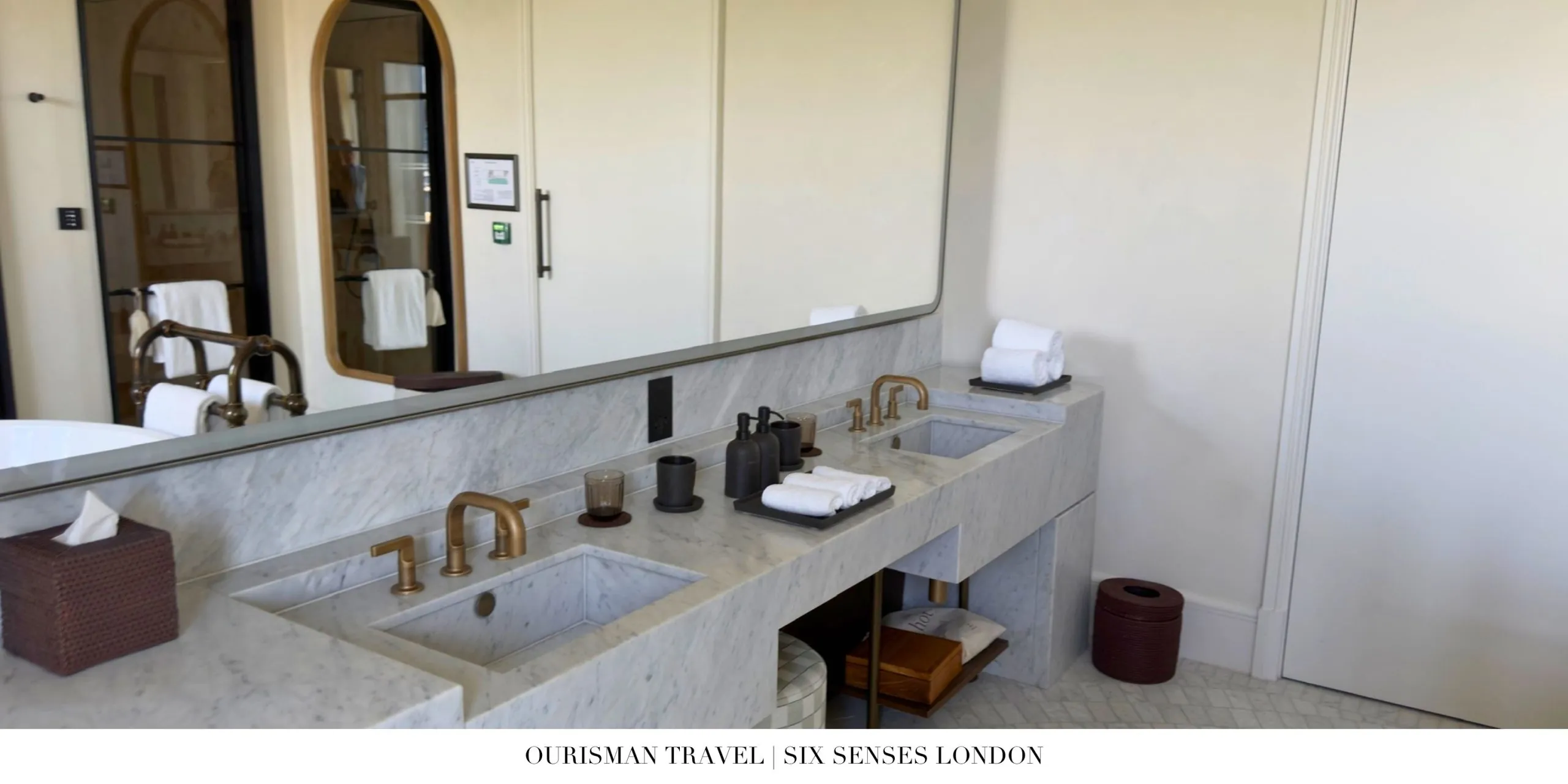 Rain shower and spa-inspired bathroom in the Whiteley Suite
