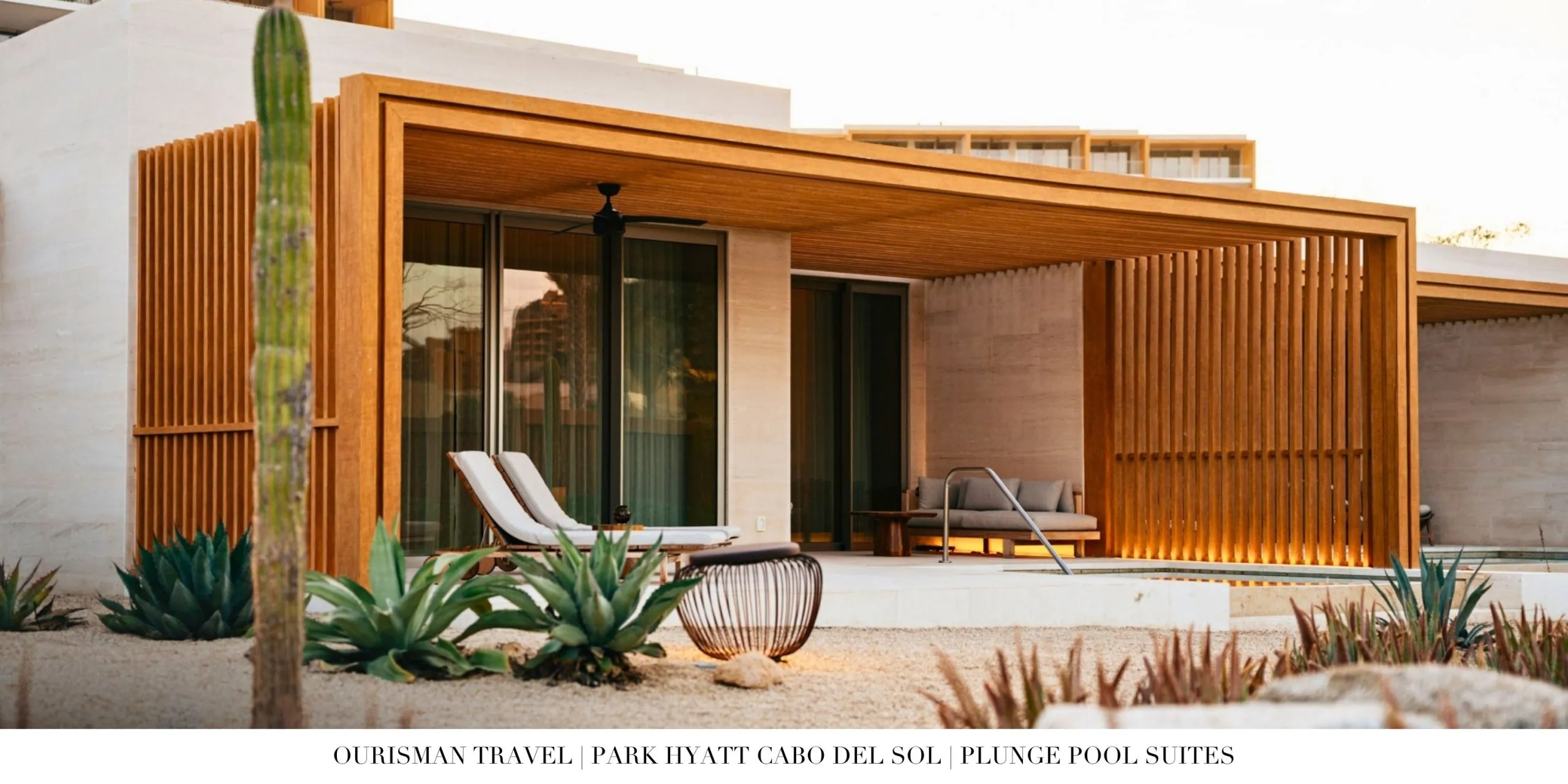 Spacious Plunge Pool Suite with private terrace at Park Hyatt Cabo del Sol.