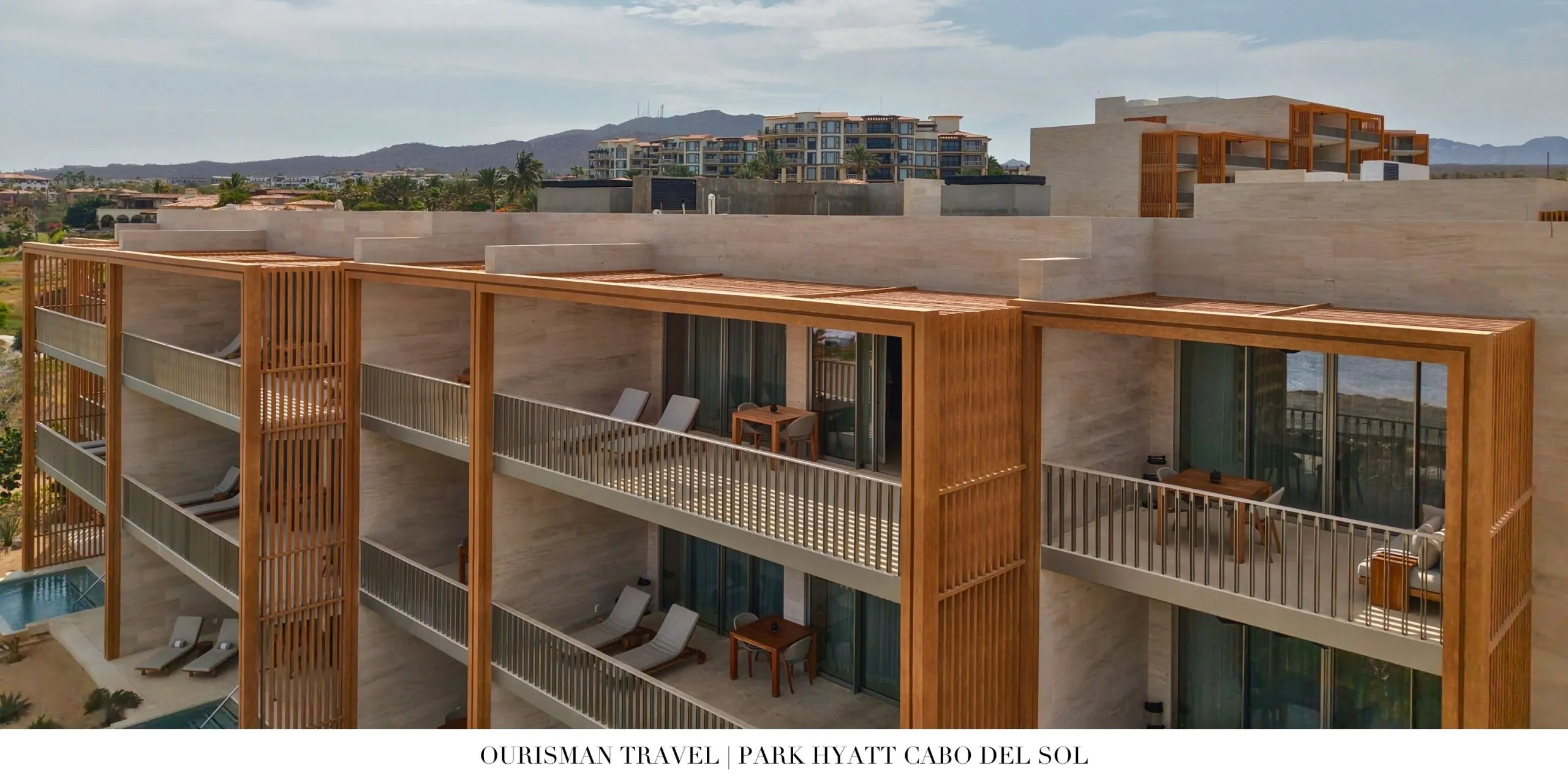 Beachfront setting at Park Hyatt Cabo del Sol in Los Cabos.