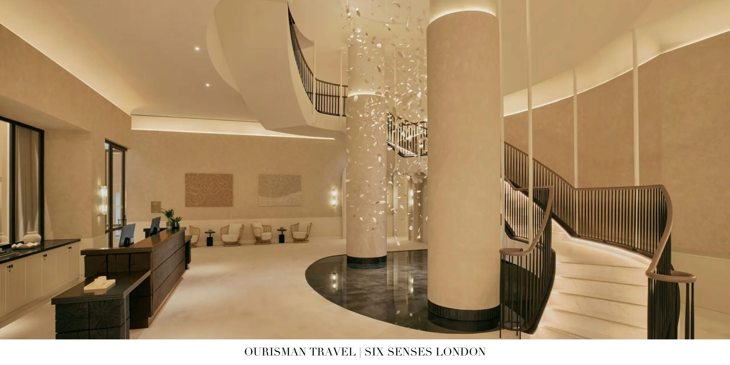 Tranquil spa interiors at Six Senses London
