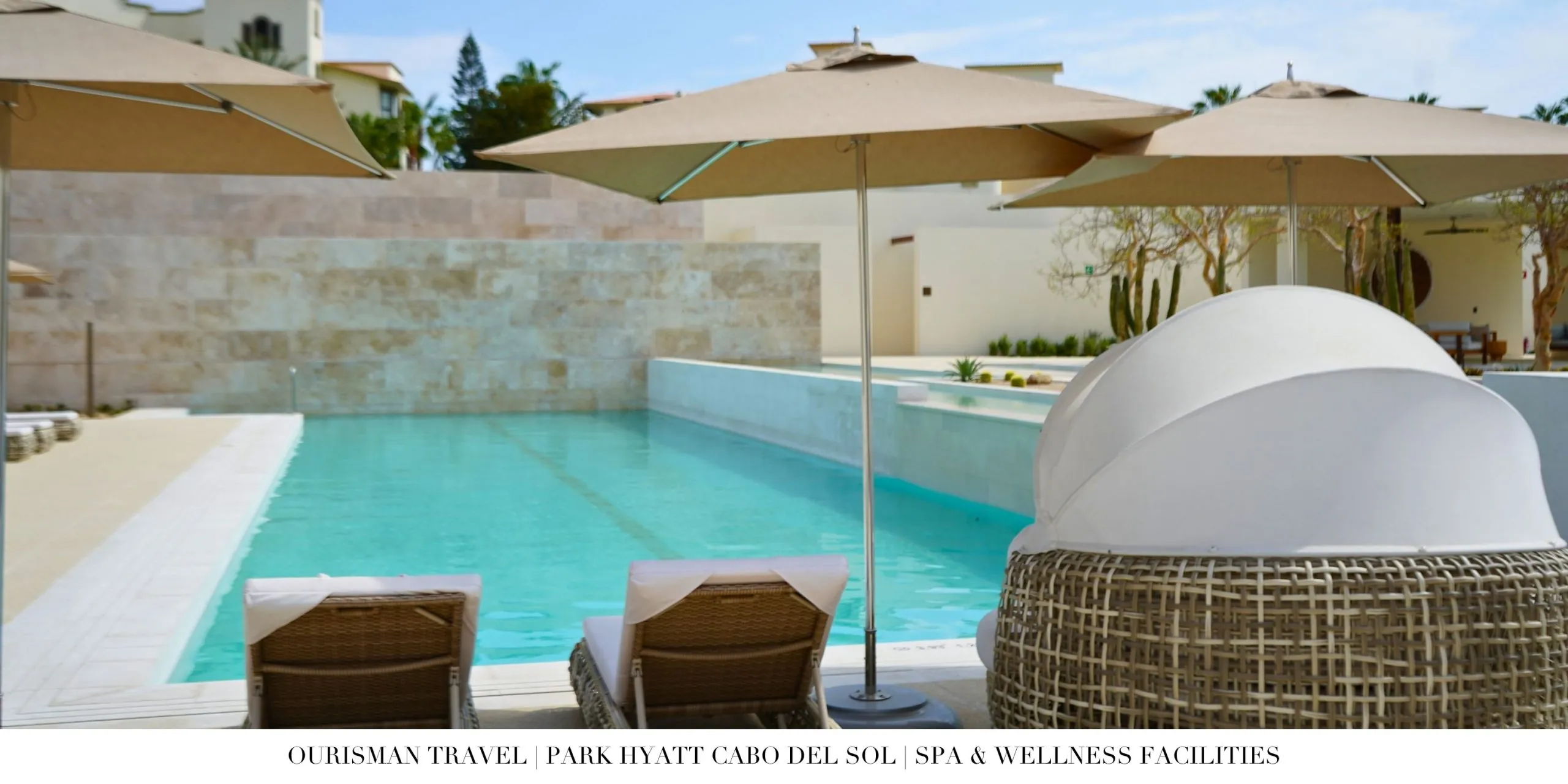 Spa facilities at Park Hyatt Cabo del Sol overlooking the Sea of Cortez.