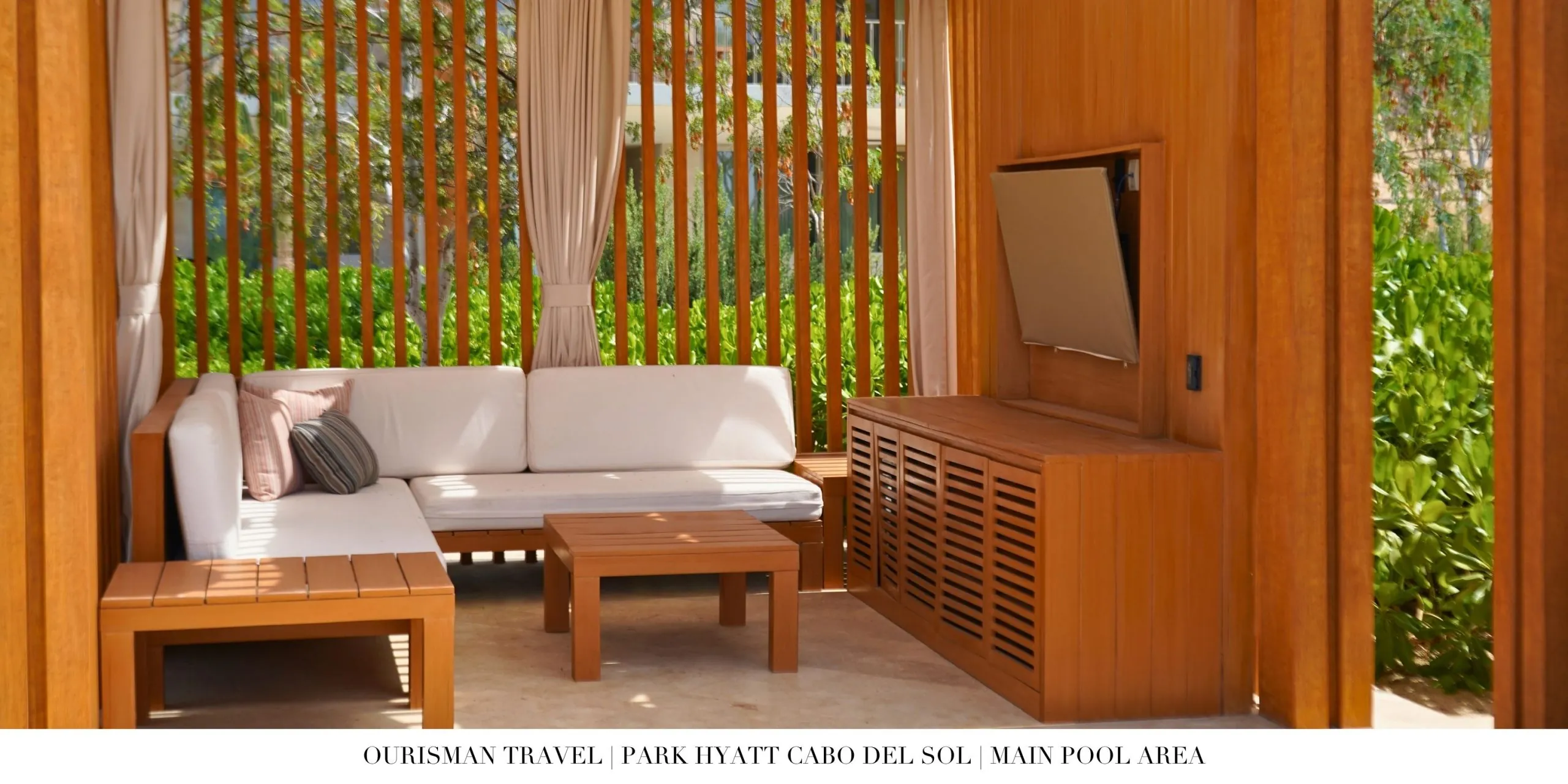 Cabana interiors at Park Hyatt Cabo Del Sol