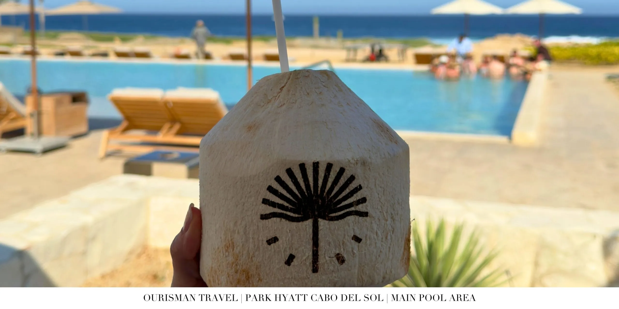 Relaxing by the main pool at Park Hyatt Cabo del Sol.